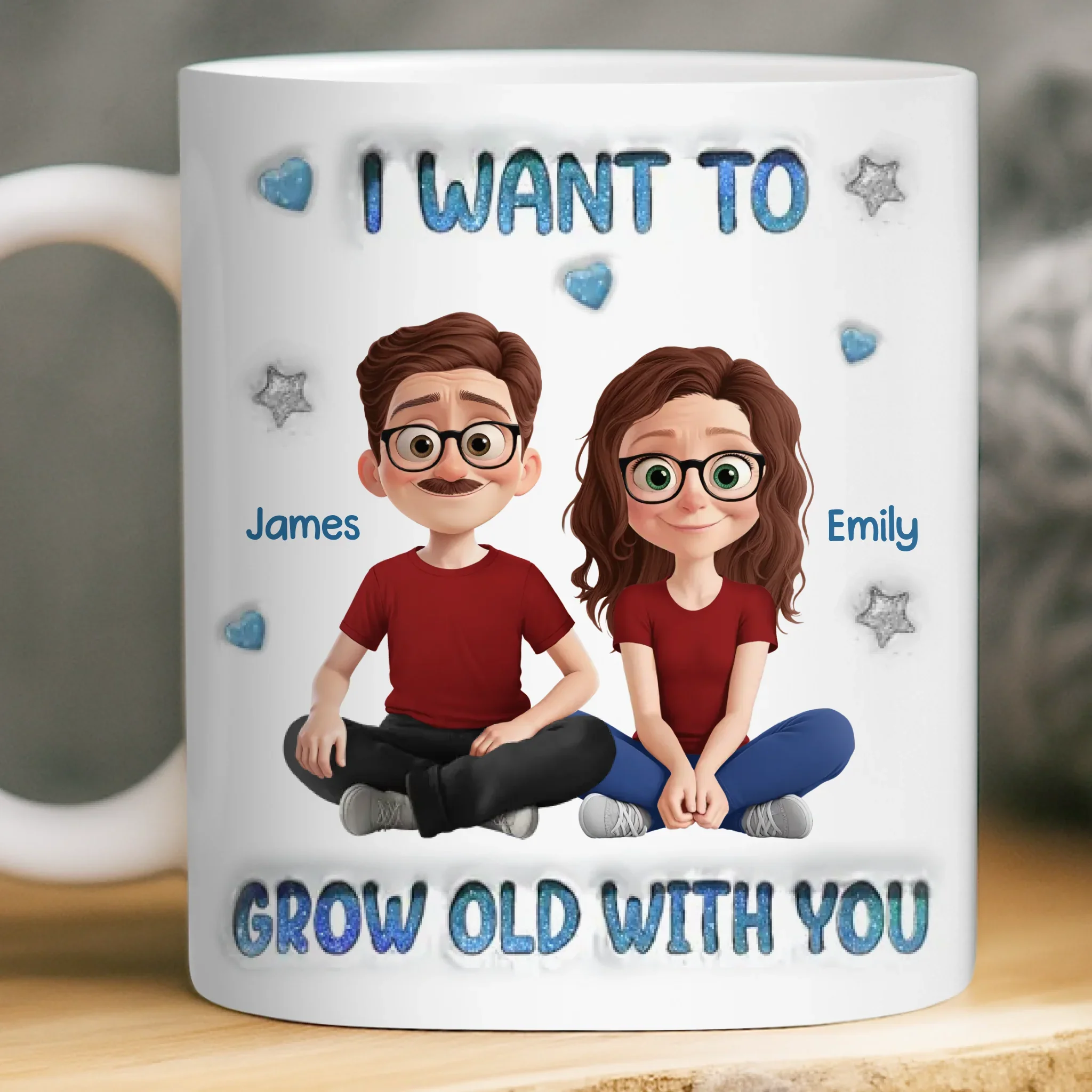Custom 3D Inflated Effect Printed Mug - Personalized Anniversary Wedding Gifts For Husband And Wife, Him And Her - You Are My Home - Image 2