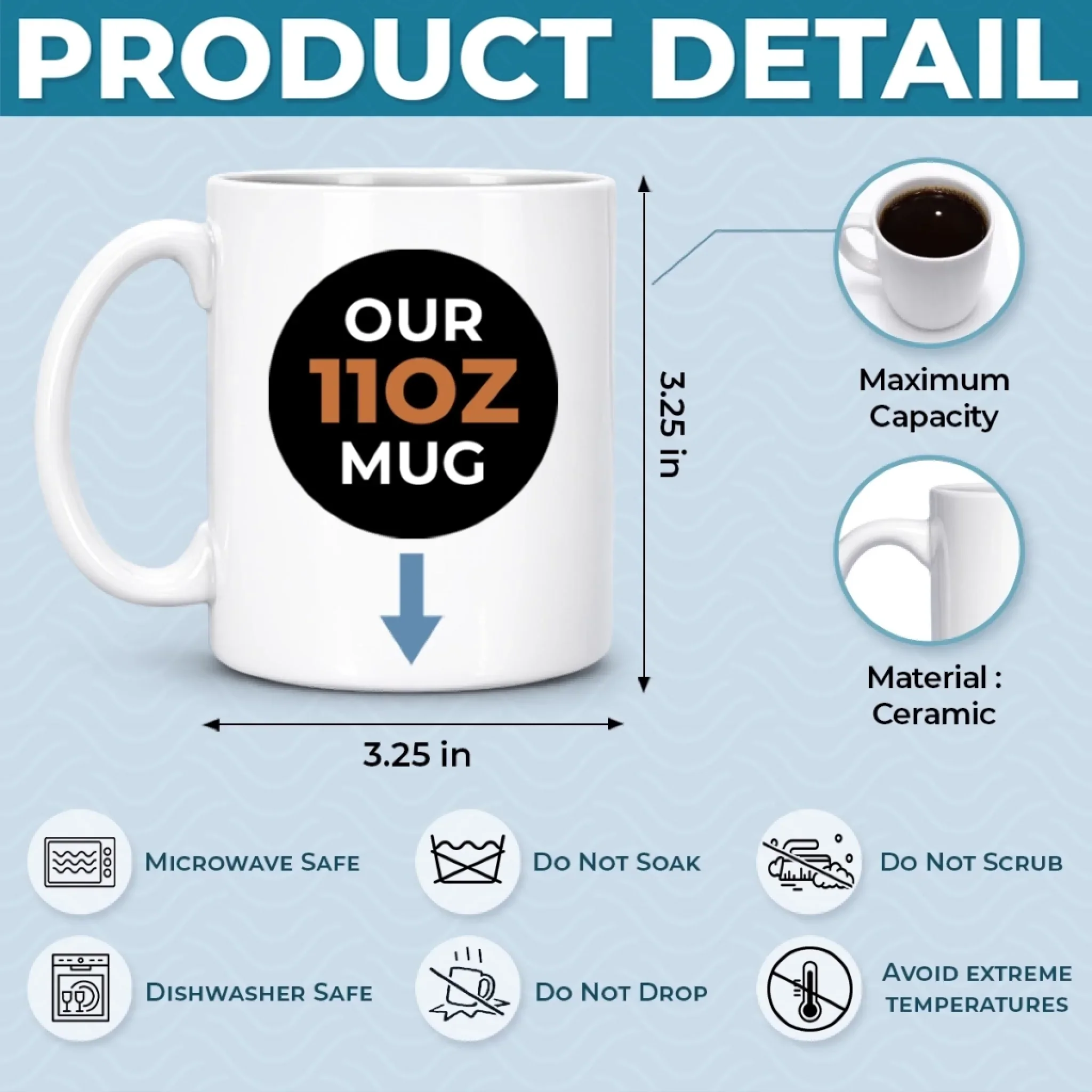 Custom 3D Inflated Effect Printed Mug - Personalized Birthday Gifts For Daughter, Granddaughter - Through My Eyes, You Are Perfect - Image 5
