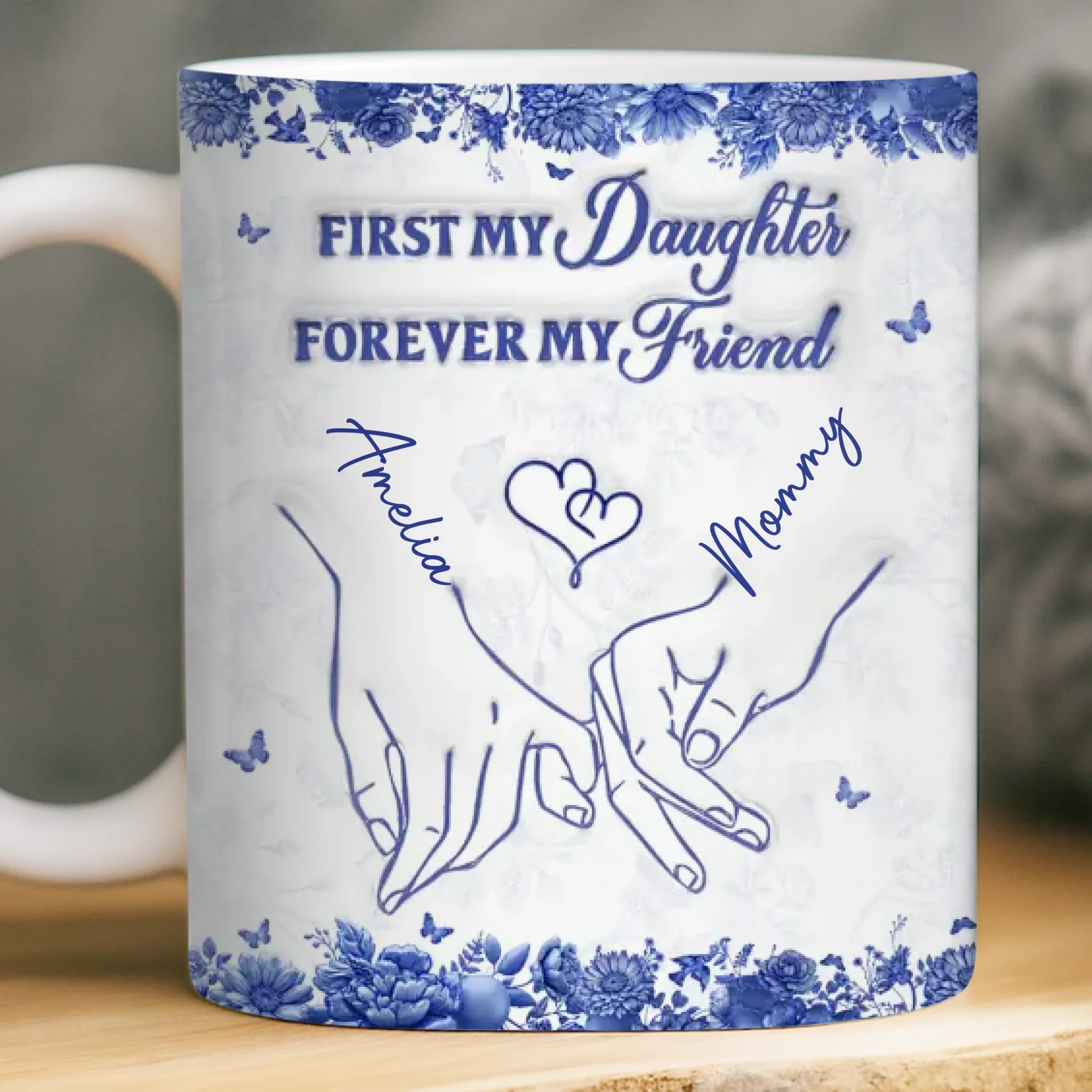 Custom 3D Inflated Effect Printed Mug - Personalized Birthday Gifts For Mom, Daughter - Grateful For You Always - Image 2