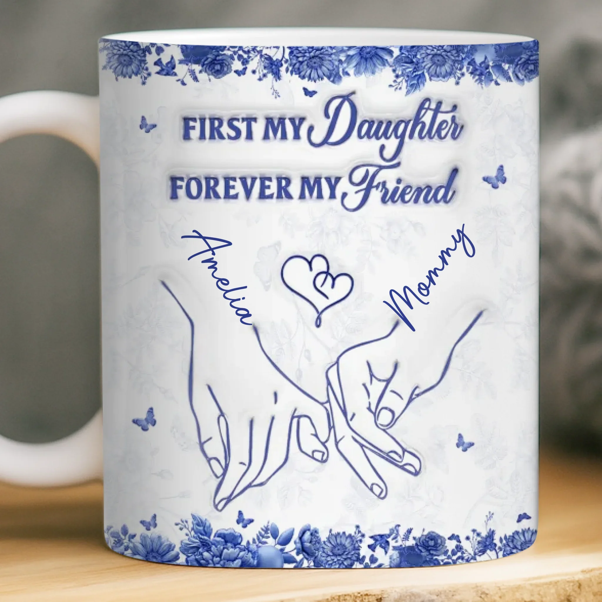 Custom 3D Inflated Effect Printed Mug - Personalized Birthday Gifts For Mom, Daughter - Grateful For You Always - Image 3