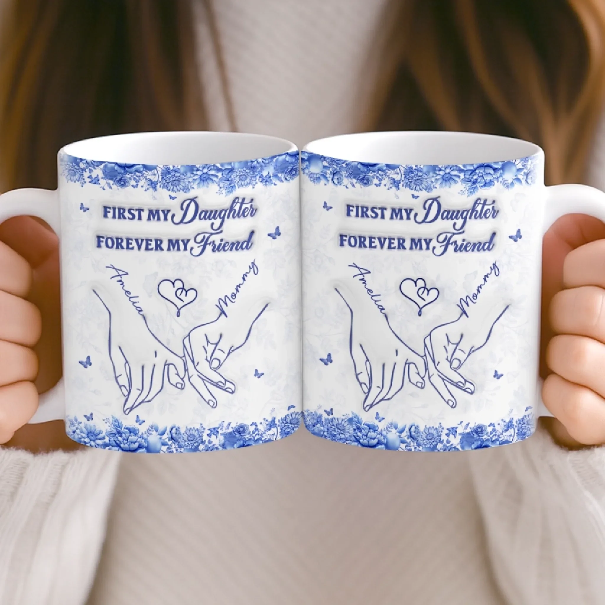 Custom 3D Inflated Effect Printed Mug - Personalized Birthday Gifts For Mom, Daughter - Grateful For You Always - Image 5