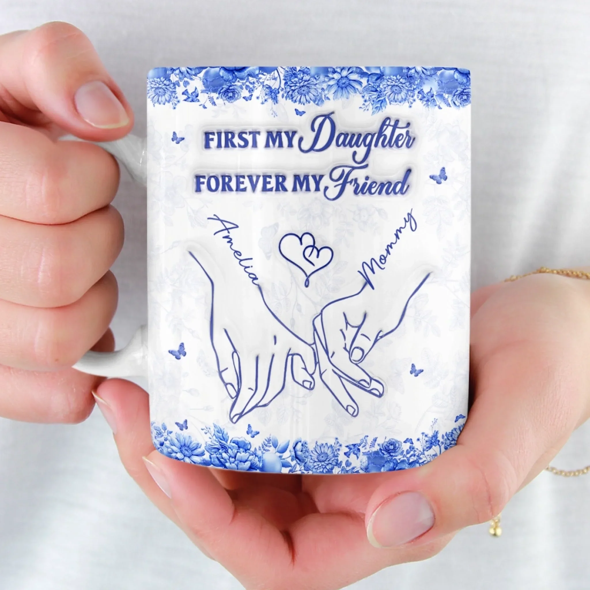 Custom 3D Inflated Effect Printed Mug - Personalized Birthday Gifts For Mom, Daughter - Grateful For You Always - Image 6