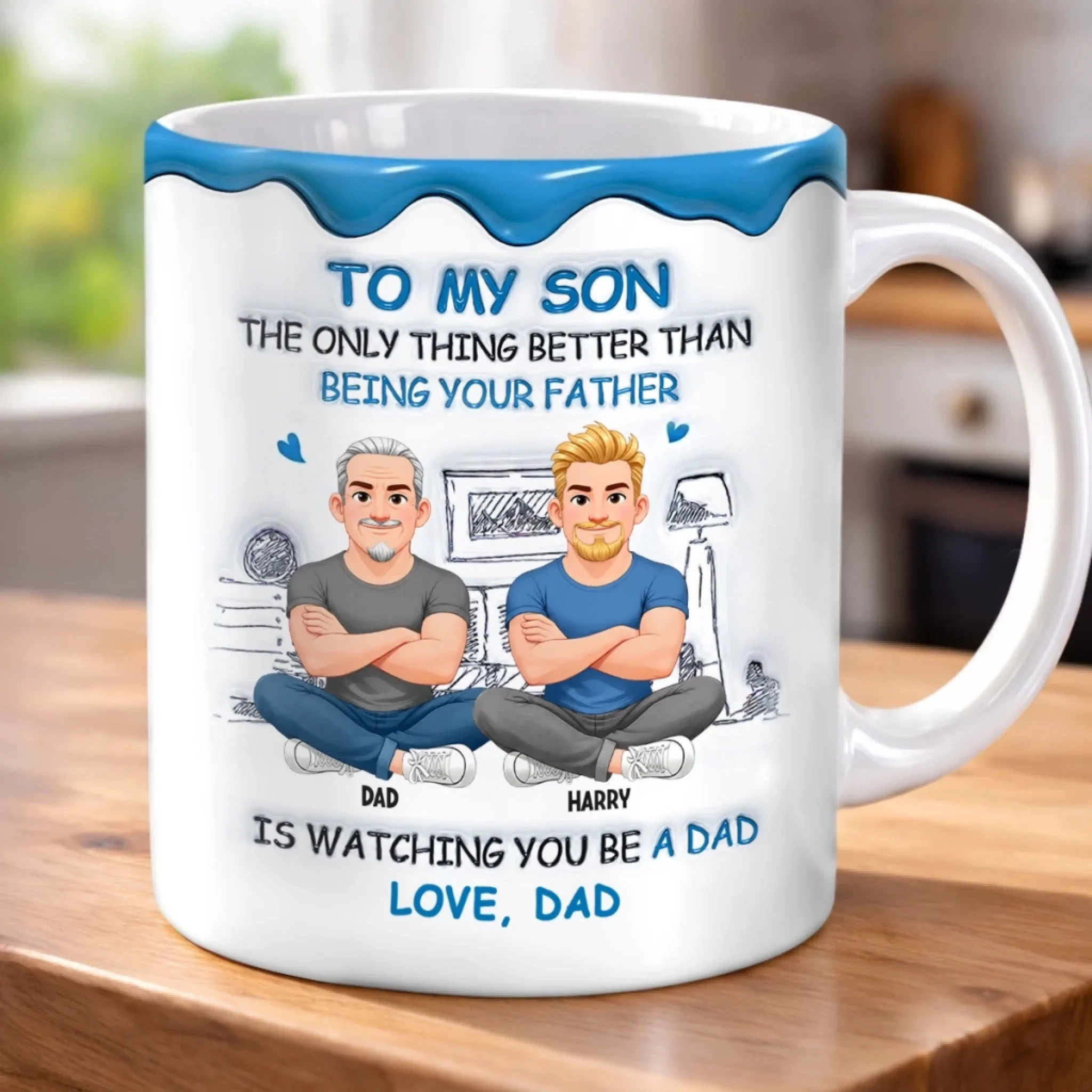 Custom 3D Inflated Effect Printed Mug - Personalized Birthday Gifts For Son - My Son My Pride - Image 5