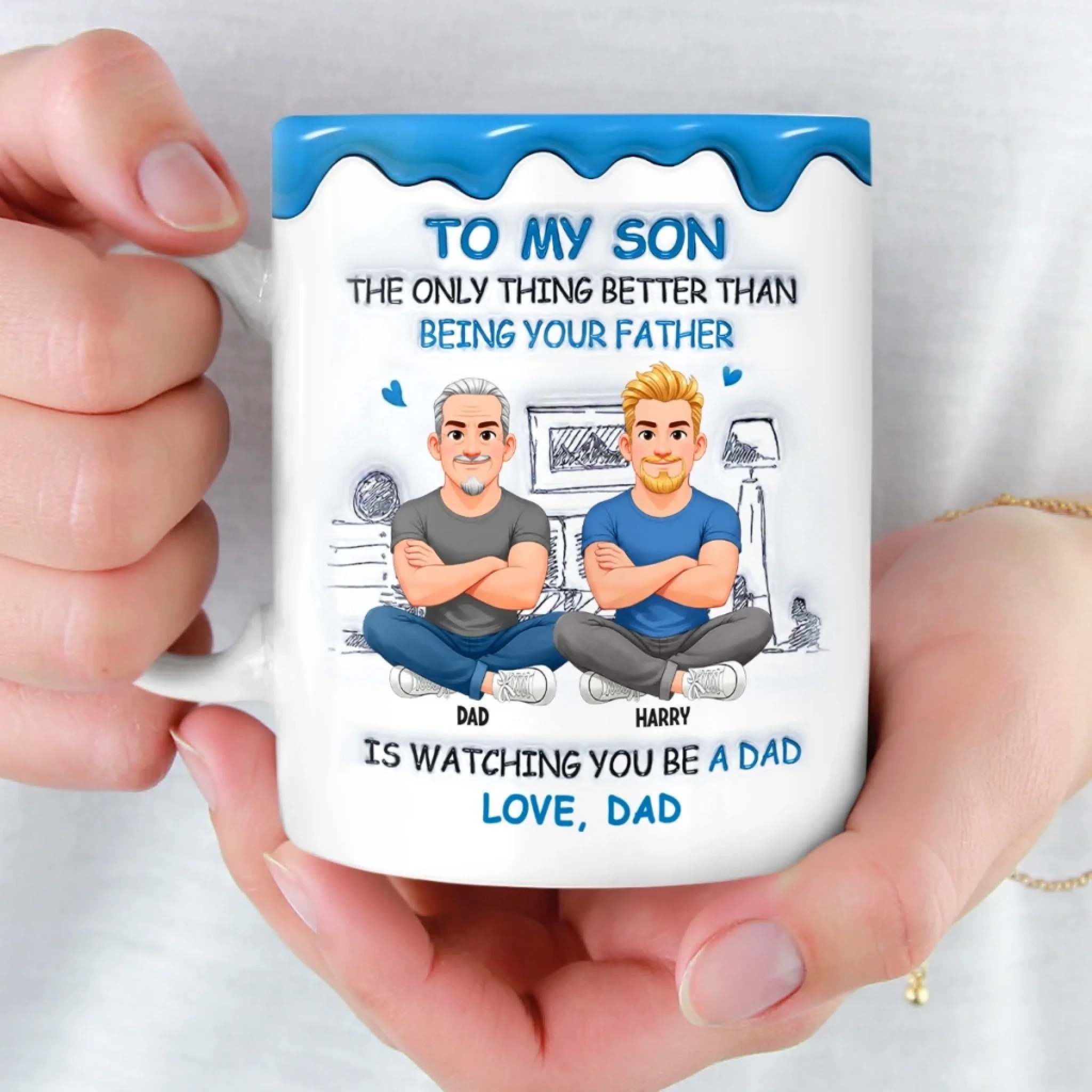 Custom 3D Inflated Effect Printed Mug - Personalized Birthday Gifts For Son - My Son My Pride - Image 6