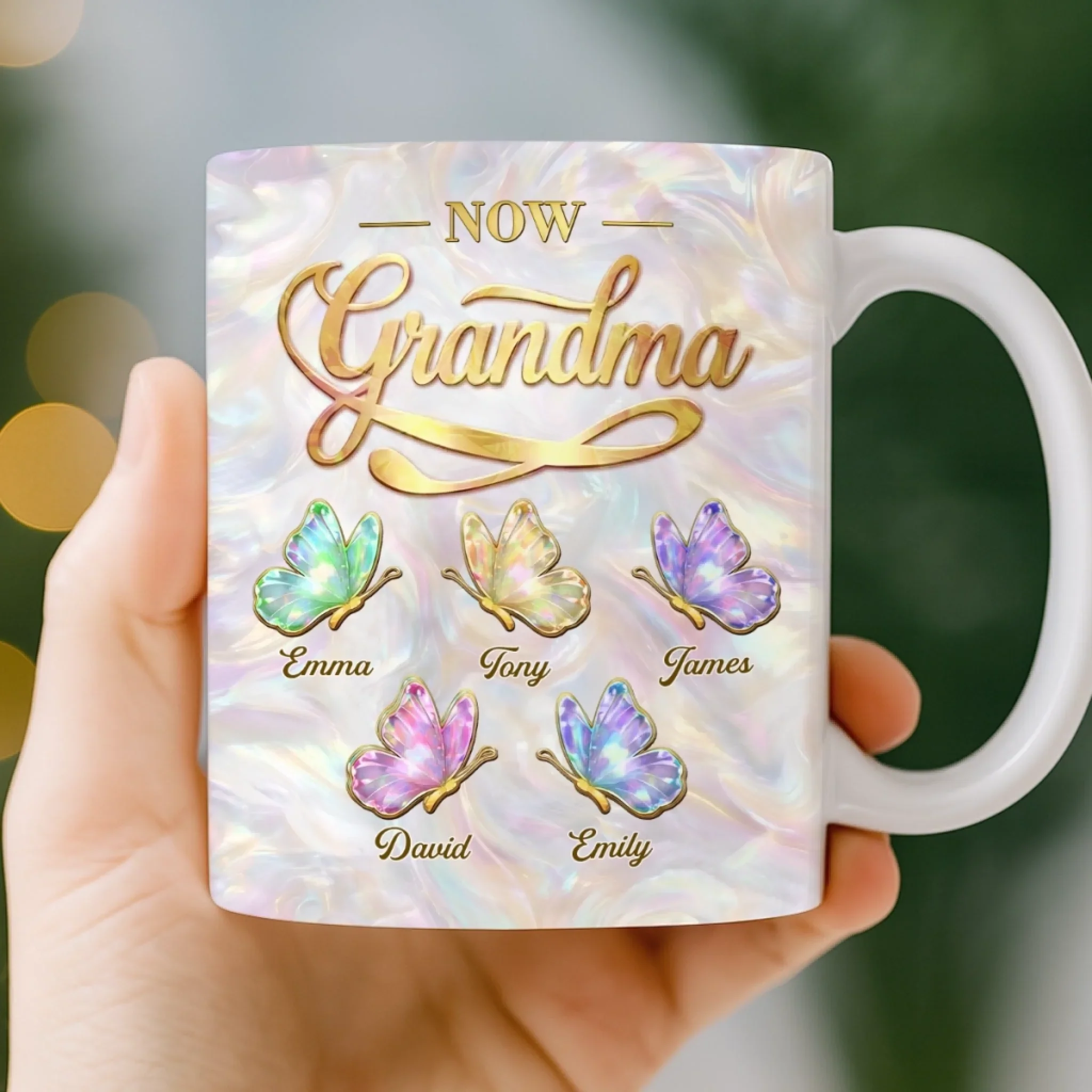 Custom 3D Inflated Effect Printed Mug - Personalized Mother's Day Birthday Gifts For Mom, Grandma - First My Mom, Forever My Hero - Image 4