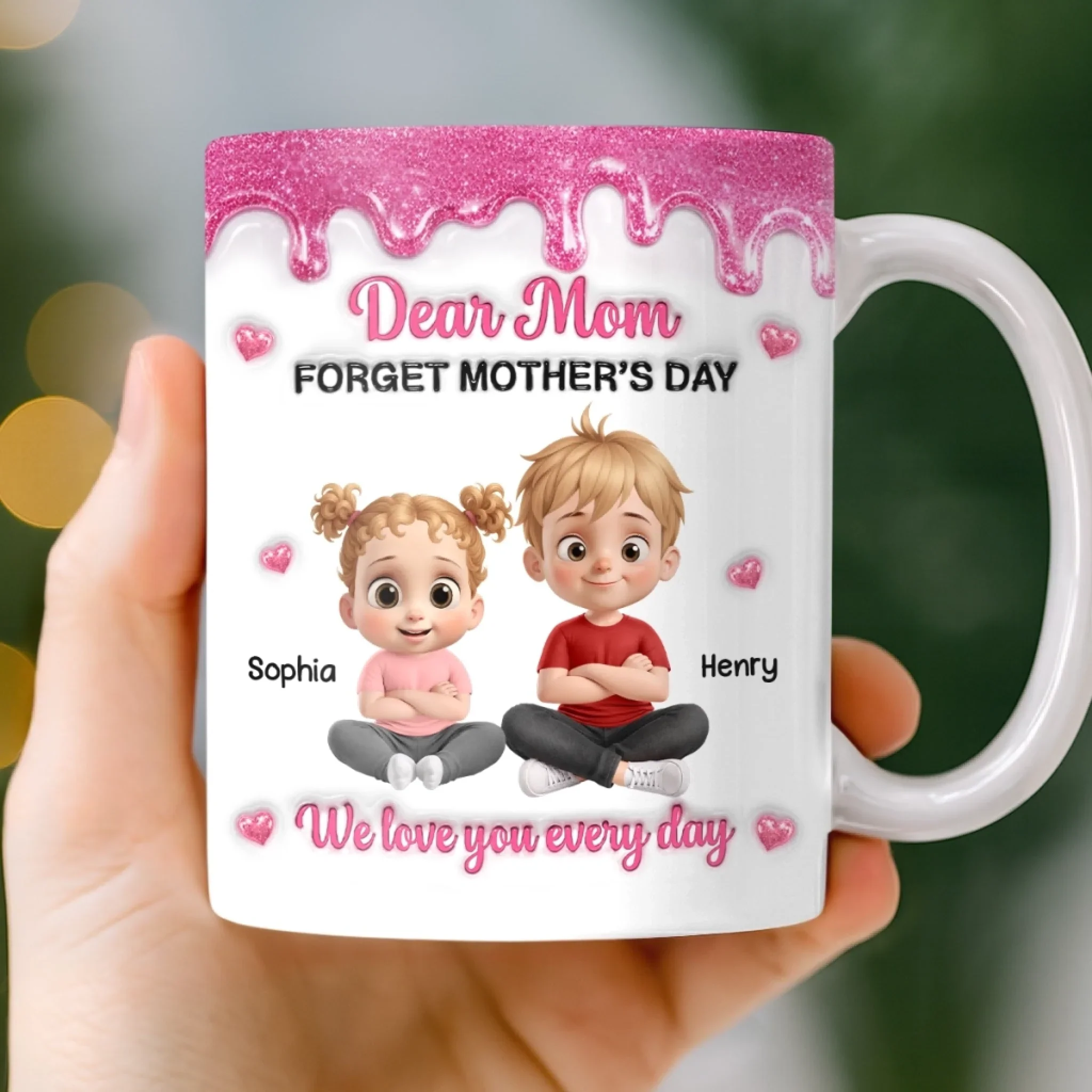 Custom 3D Inflated Effect Printed Mug - Personalized Mother's Day Gifts For Mom, Grandma - We Choose You Every Day - Image 2