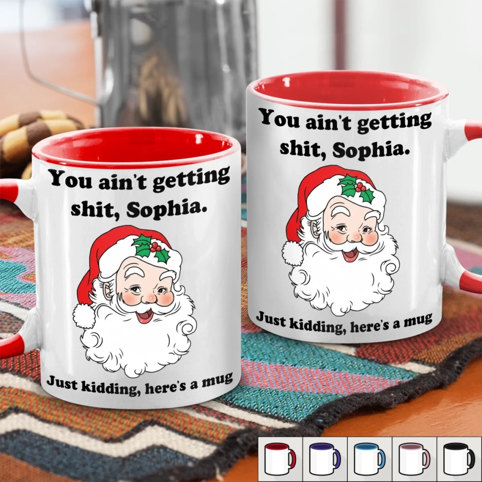 Custom Accent Mug - Personalized Christmas Funny Gifts For Best Friends, Family, Coworker, Work Bestie - Too Cute To Function - Image 3