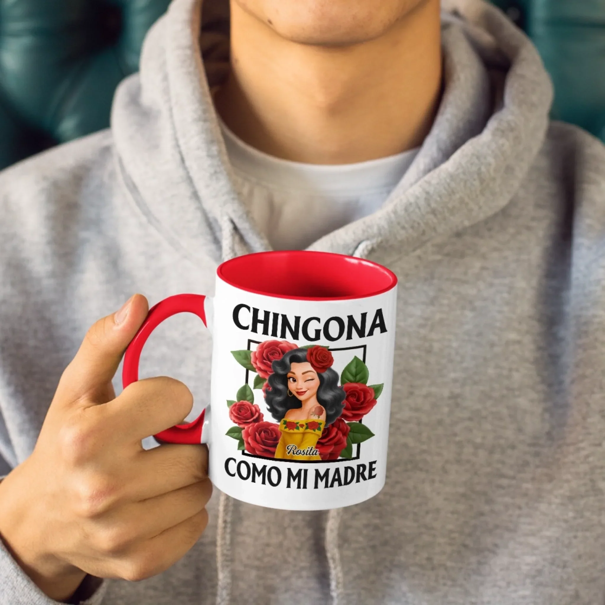 Custom Accent Mug - Personalized Hispanic Month Birthday Gifts For Hispanics And Latinos, Women - Strong Like Roses, Bold Like Me - Image 4