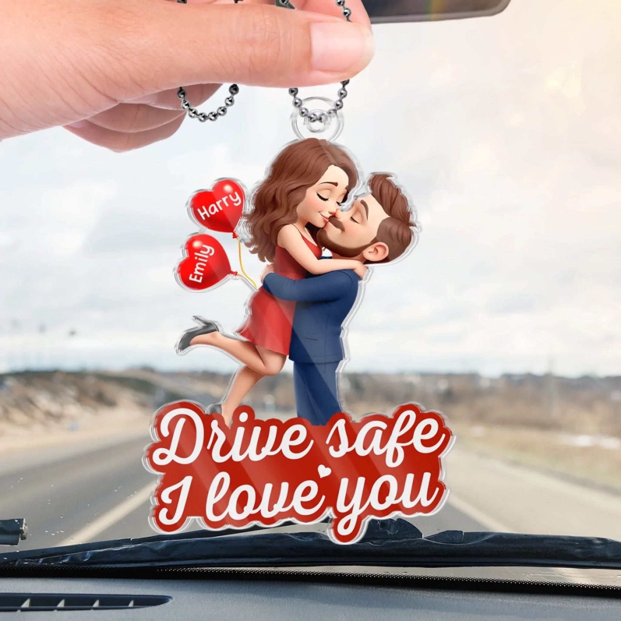 Custom Acrylic Car Ornament - Personalized Anniversary Wedding Gifts For Husband And Wife, Him And Her - Forever Yours No Refunds - Image 4