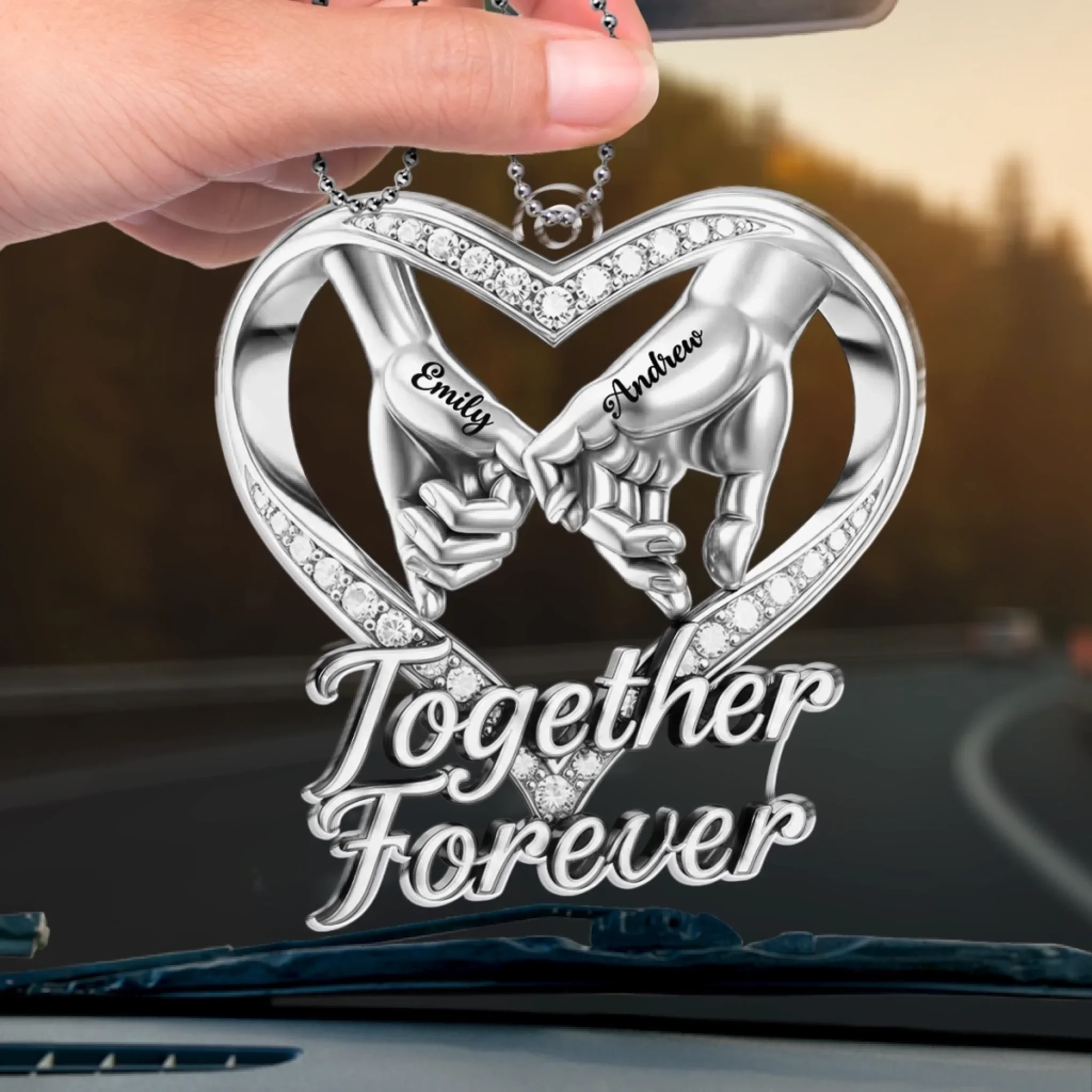 Custom Acrylic Car Ornament - Personalized Anniversary Wedding Gifts For Husband And Wife, Him And Her - You Make My World Soft - Image 4