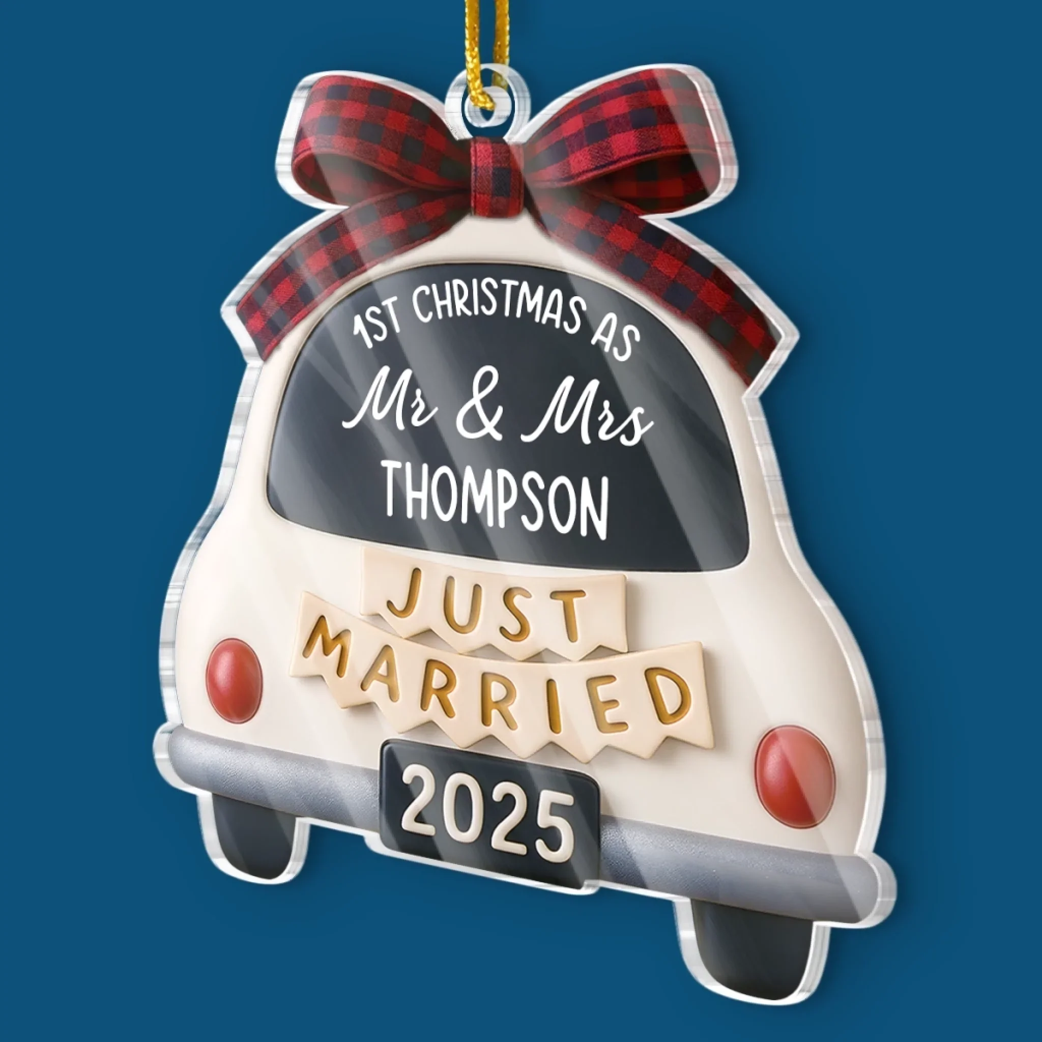 Custom Acrylic Ornament - Personalized Anniversary Christmas Wedding Gifts For Husband And Wife, Him And Her - Our Sweetest Beginning - Image 3