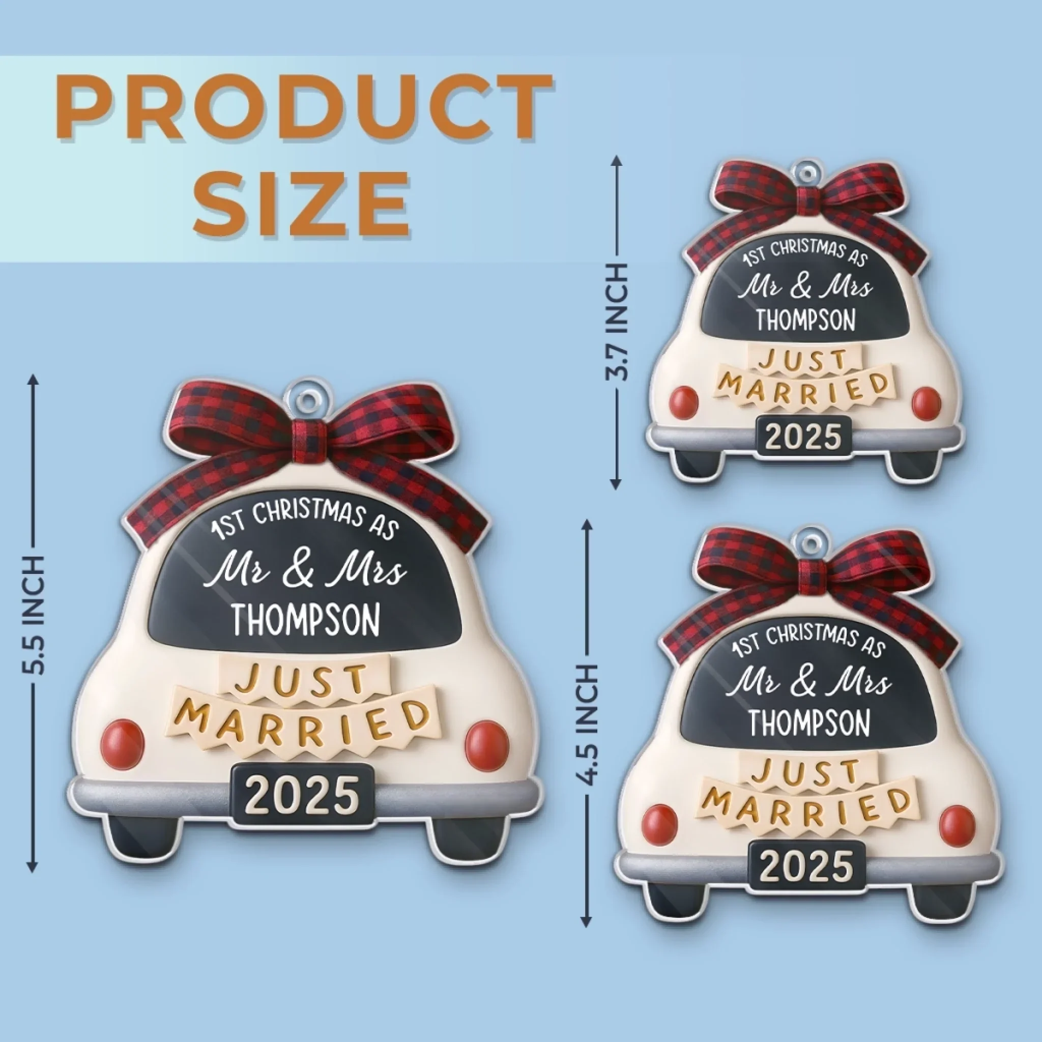 Custom Acrylic Ornament - Personalized Anniversary Christmas Wedding Gifts For Husband And Wife, Him And Her - Our Sweetest Beginning - Image 6
