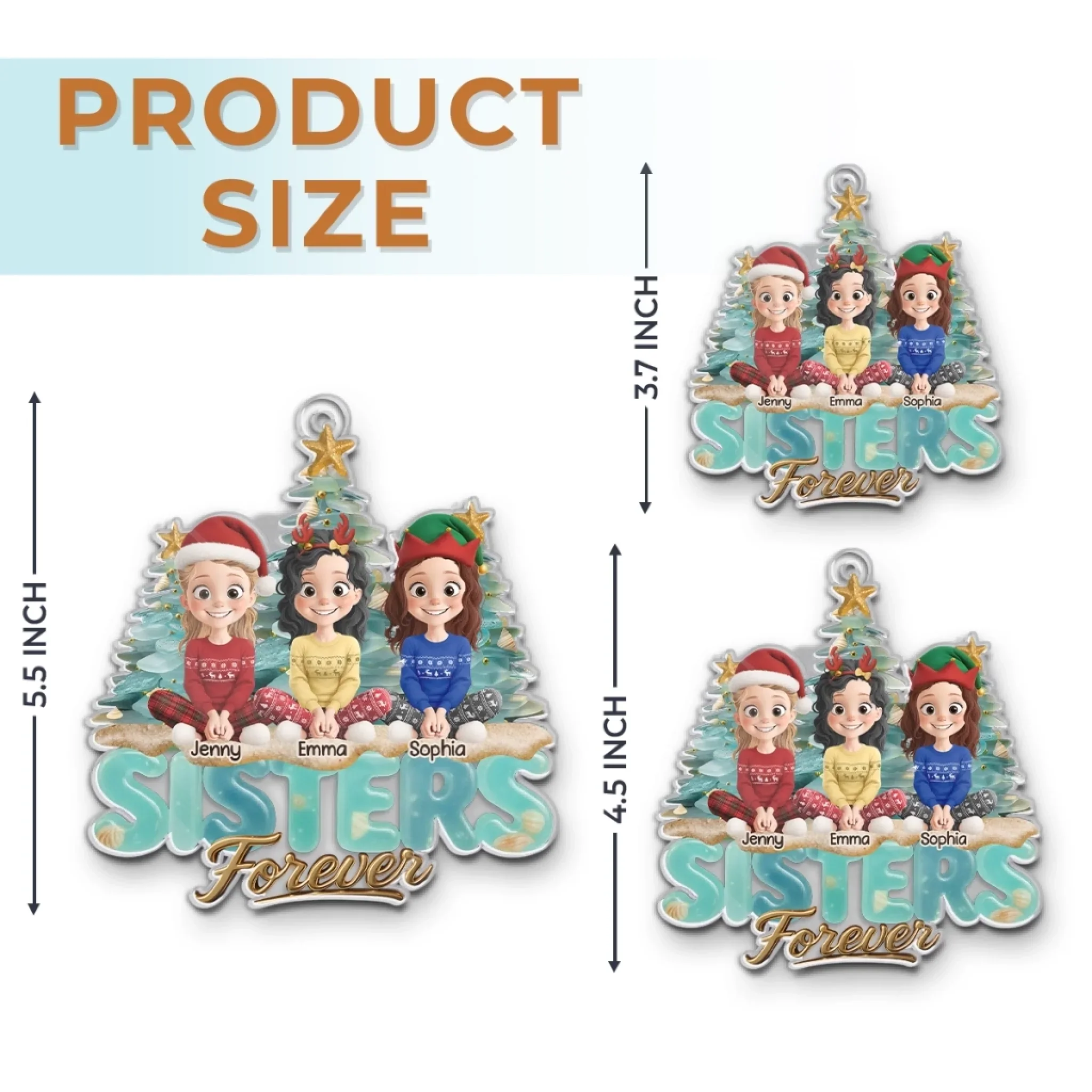 Custom Acrylic Ornament - Personalized Best Friend Christmas Birthday Gifts For Women, Besties, Sisters, BFF - You Make Ordinary Days Shine - Image 6