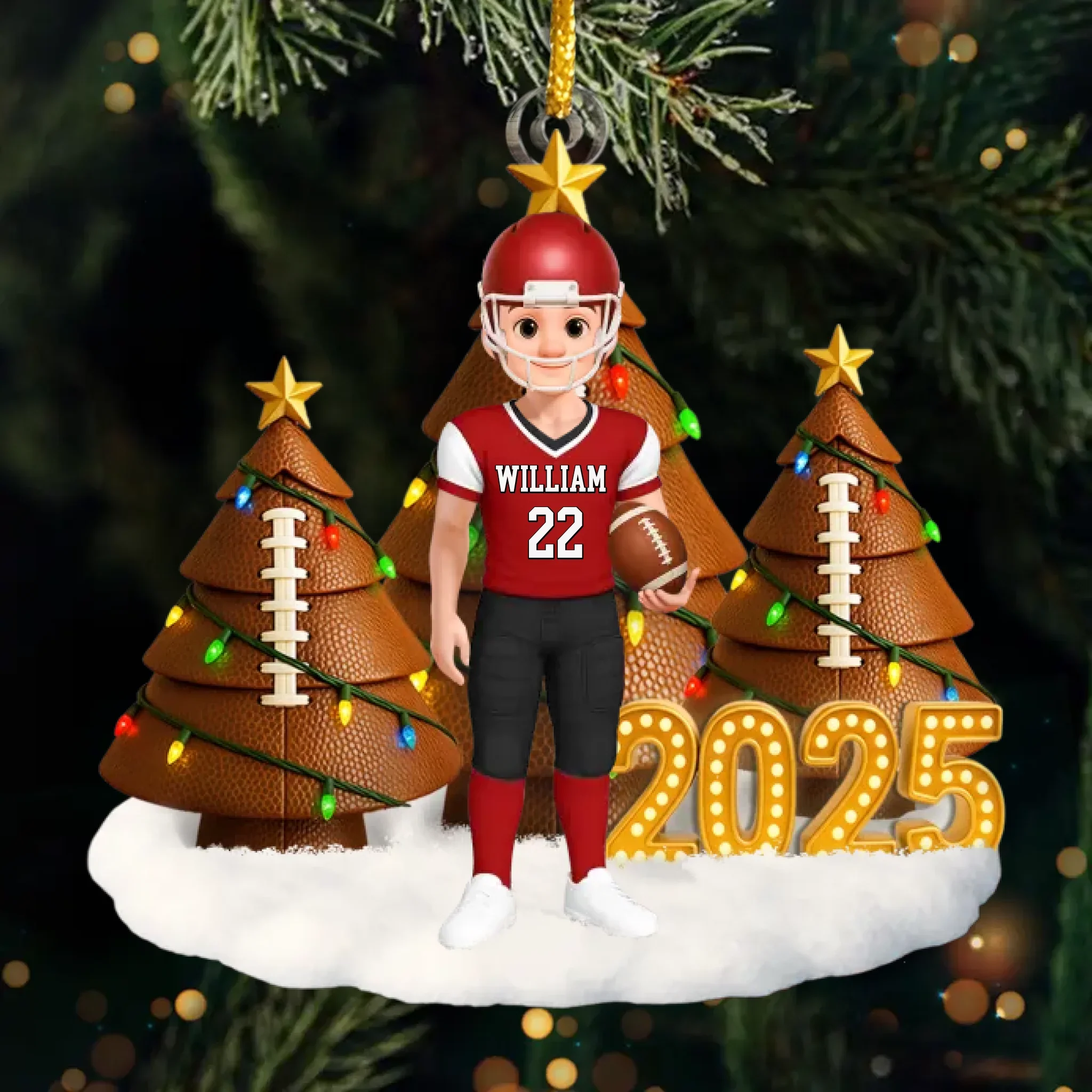Custom Acrylic Ornament - Personalized Christmas Birthday Gifts For Football, Basketball, Soccer Lovers, Sports Fans, Sports Lovers - Legends Never Rest - Image 2