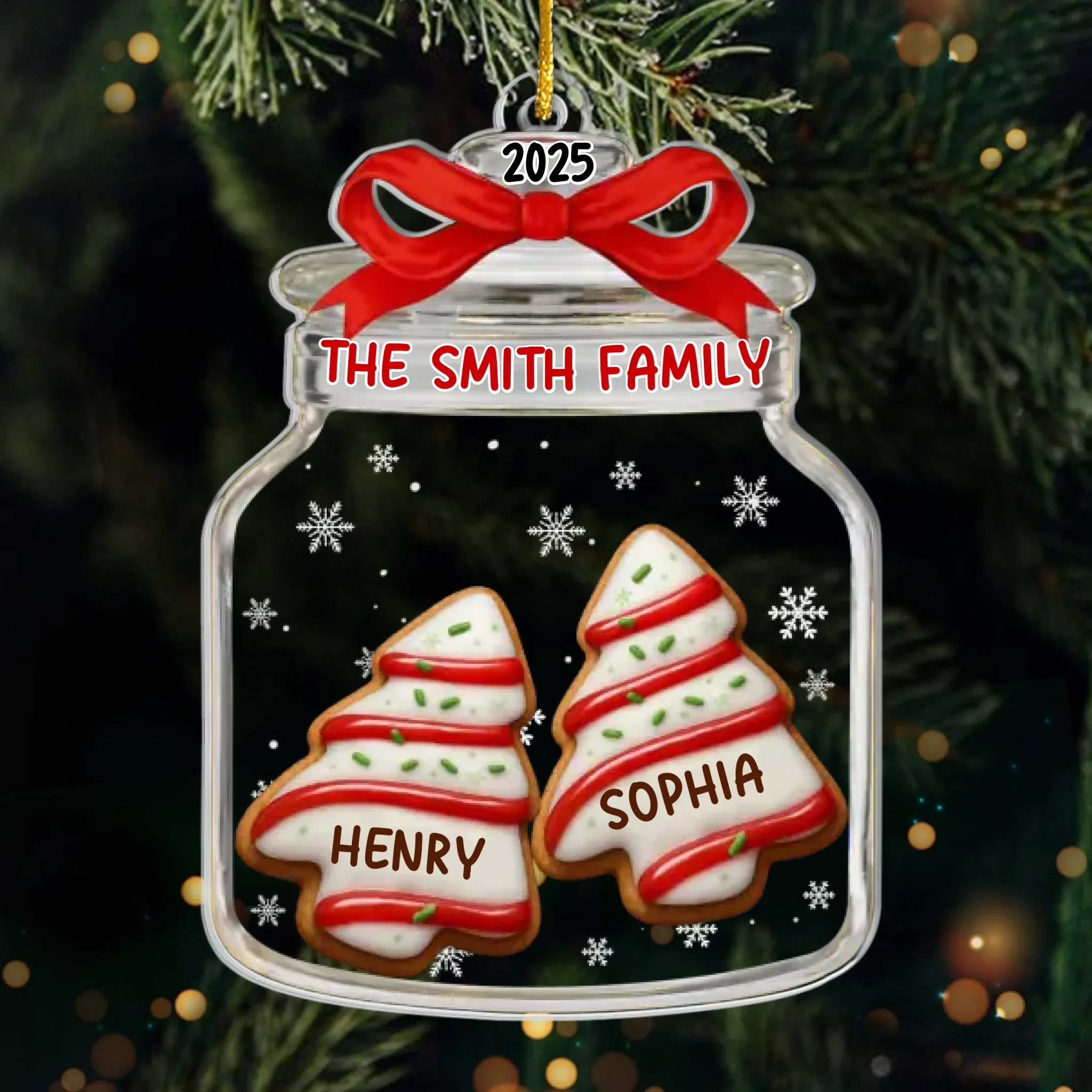 Custom Acrylic Ornament - Personalized Christmas Birthday Gifts For Mom, Dad, Brother, Sister, Kids - Home Is Where We Gather - Image 2
