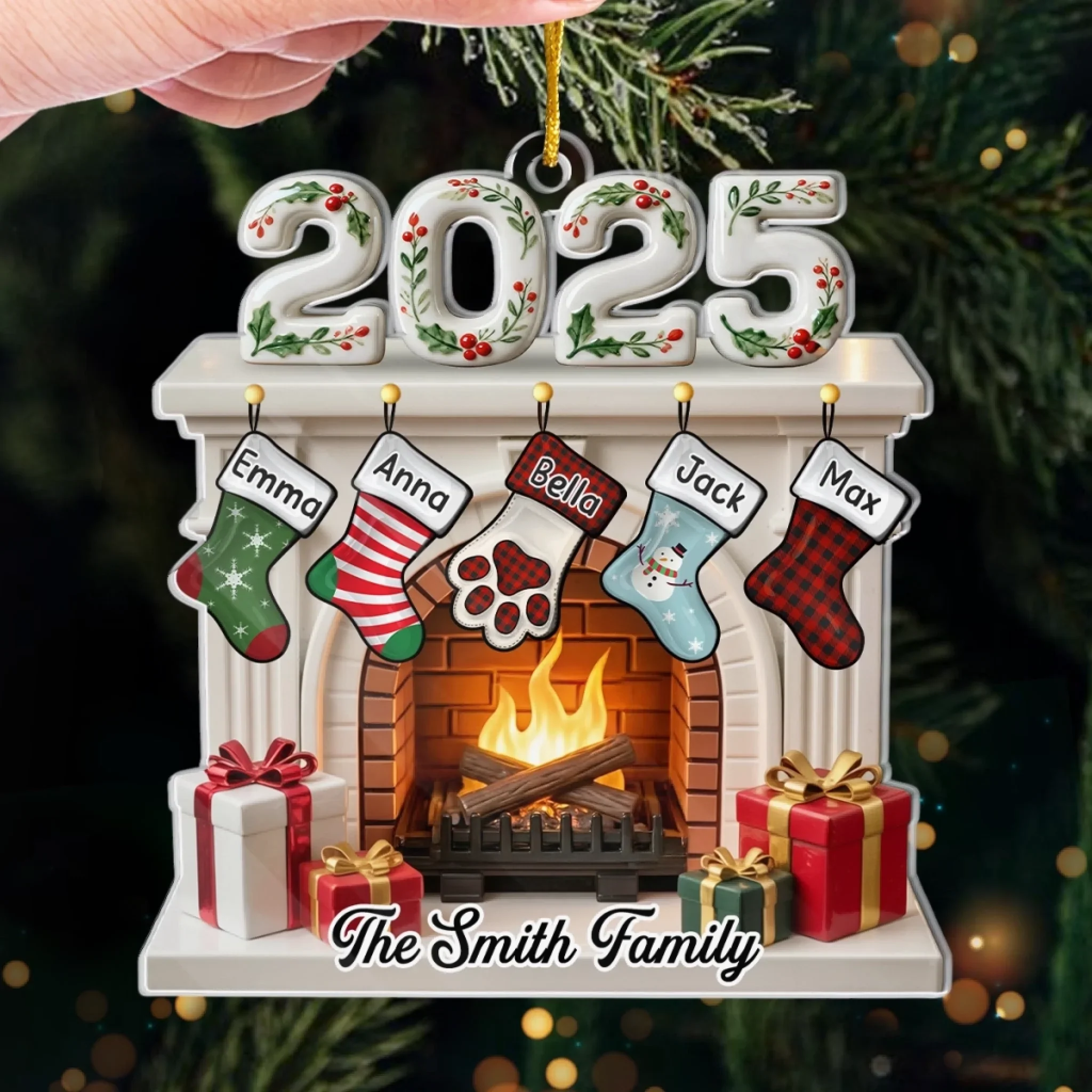 Custom Acrylic Ornament - Personalized Christmas Birthday Gifts For Mom, Dad, Brother, Sister, Kids - You Make My Holiday Shine - Image 4