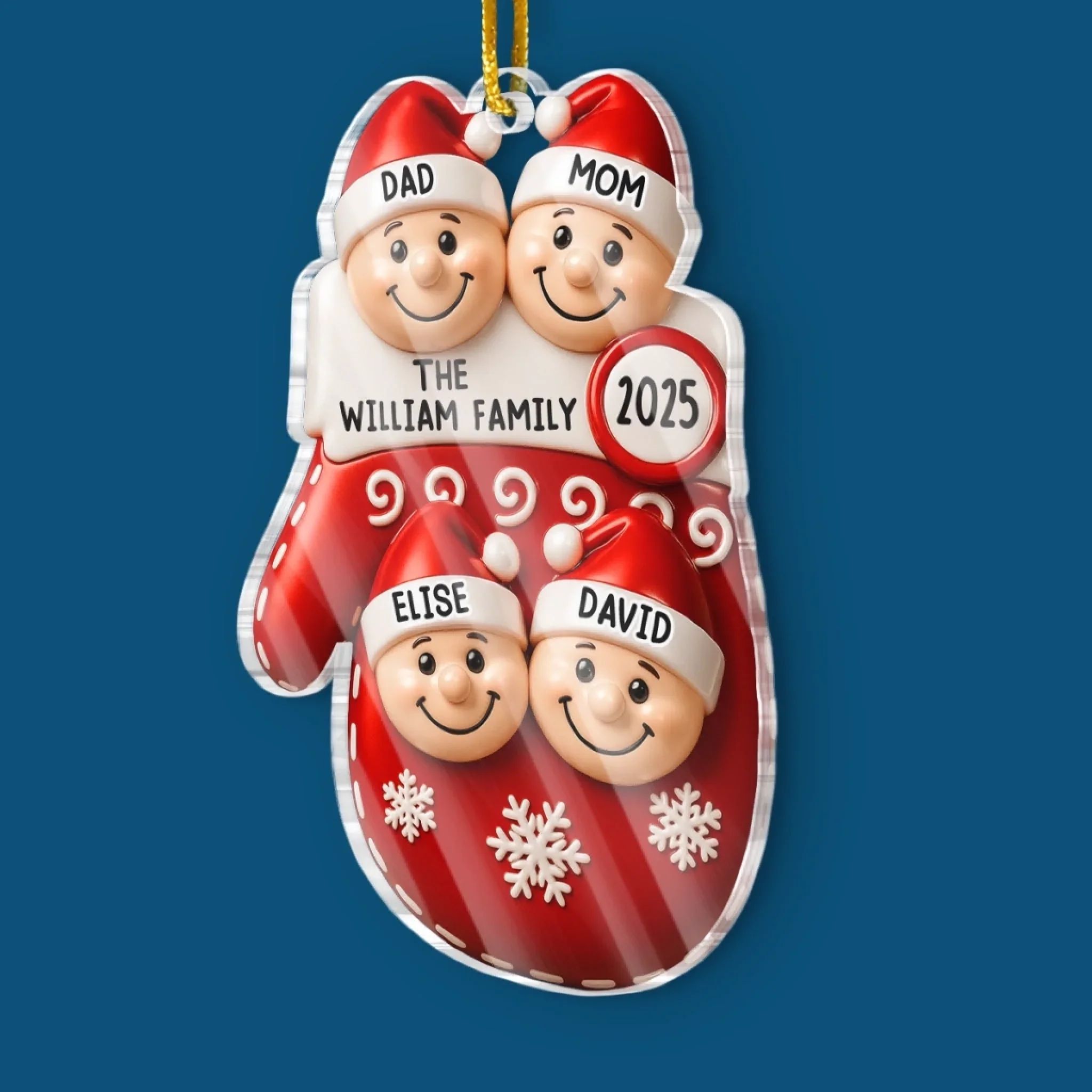 Custom Acrylic Ornament - Personalized Christmas Birthday Gifts For Mom, Dad, Kids - Family Moments Shine This Christmas - Image 3