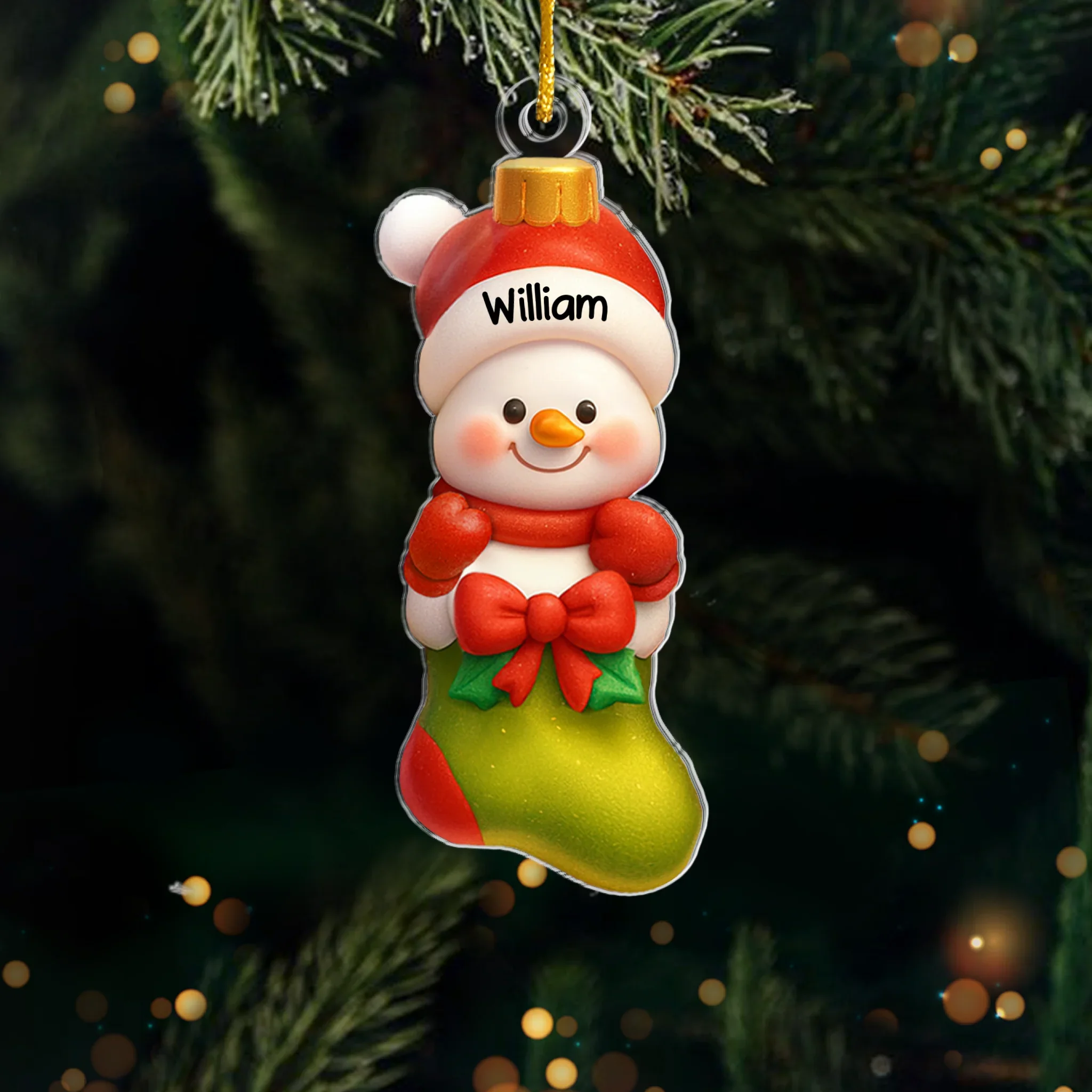 Custom Acrylic Ornament - Personalized Christmas Birthday Gifts For Mom, Dad, Kids - Warm Hearts Make Christmas Bright - Image 2