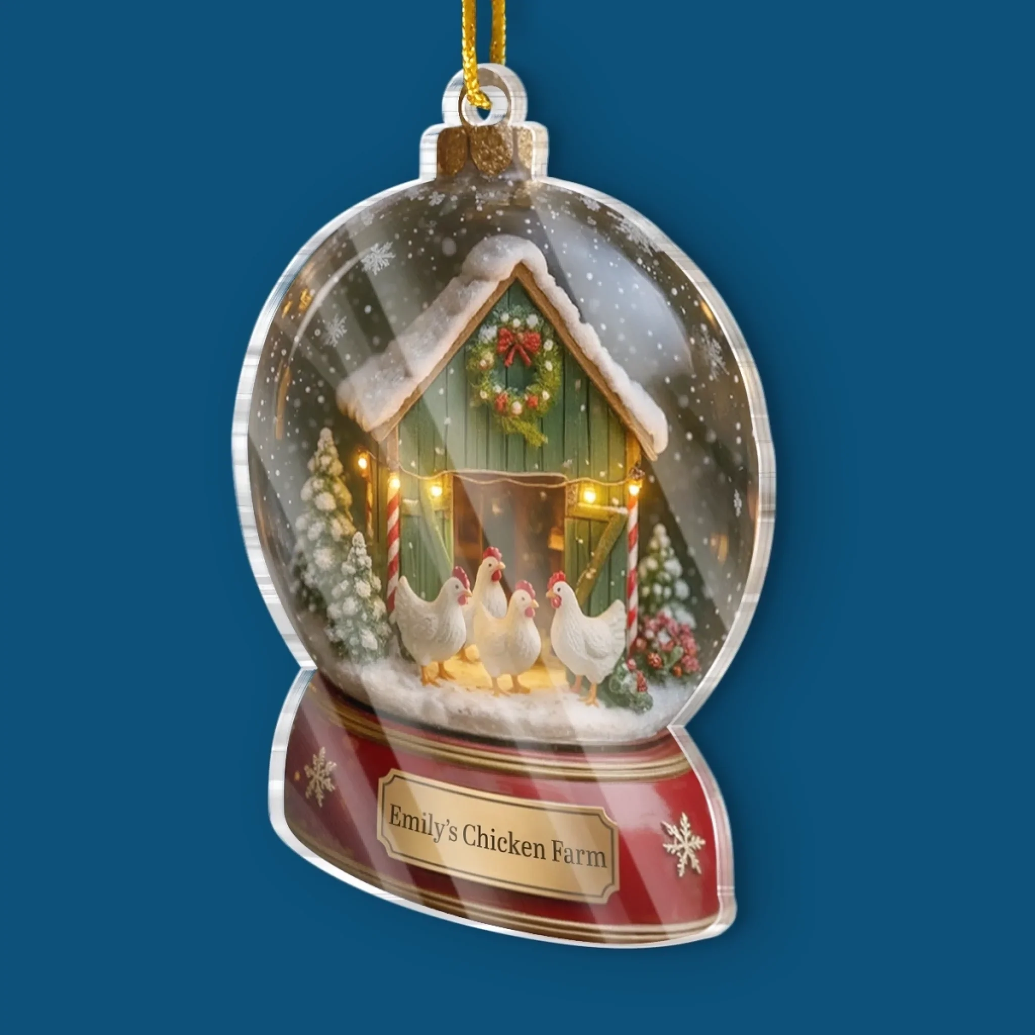 Custom Acrylic Ornament - Personalized Christmas Birthday Gifts For Women, Men - Winter Wonder Henland - Image 3
