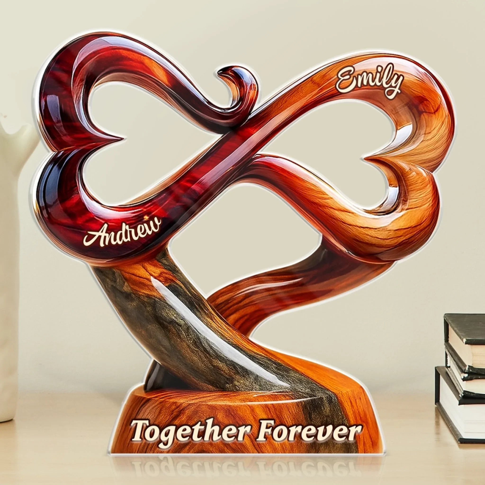 Custom Acrylic Plaque - Personalized Anniversary Wedding Gifts For Husband And Wife, Him And Her - Our Love Stays Steady Strong - Image 3