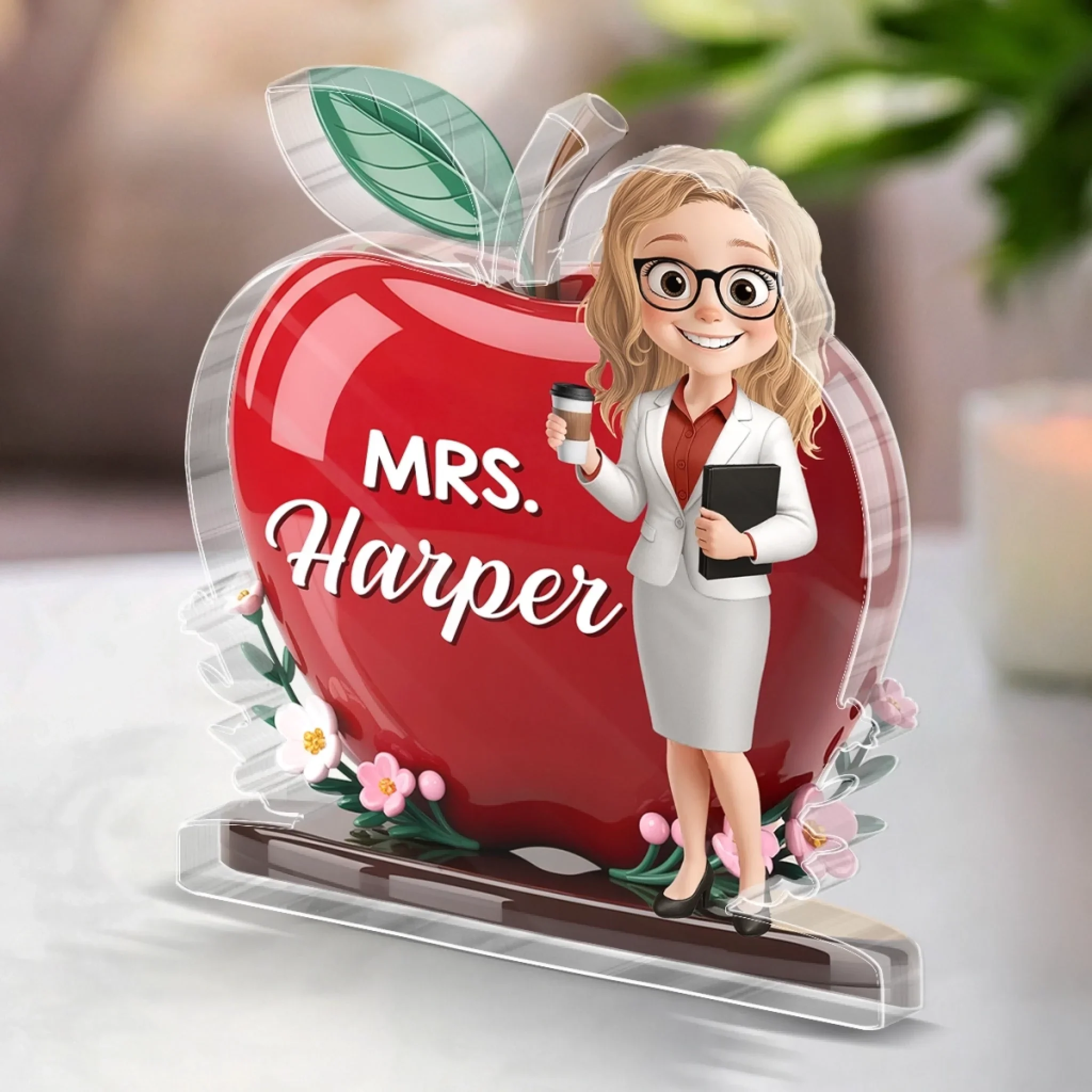Custom Acrylic Plaque - Personalized Back To School Gifts For Teachers - Where Learning Shines Bright Every Day - Image 4