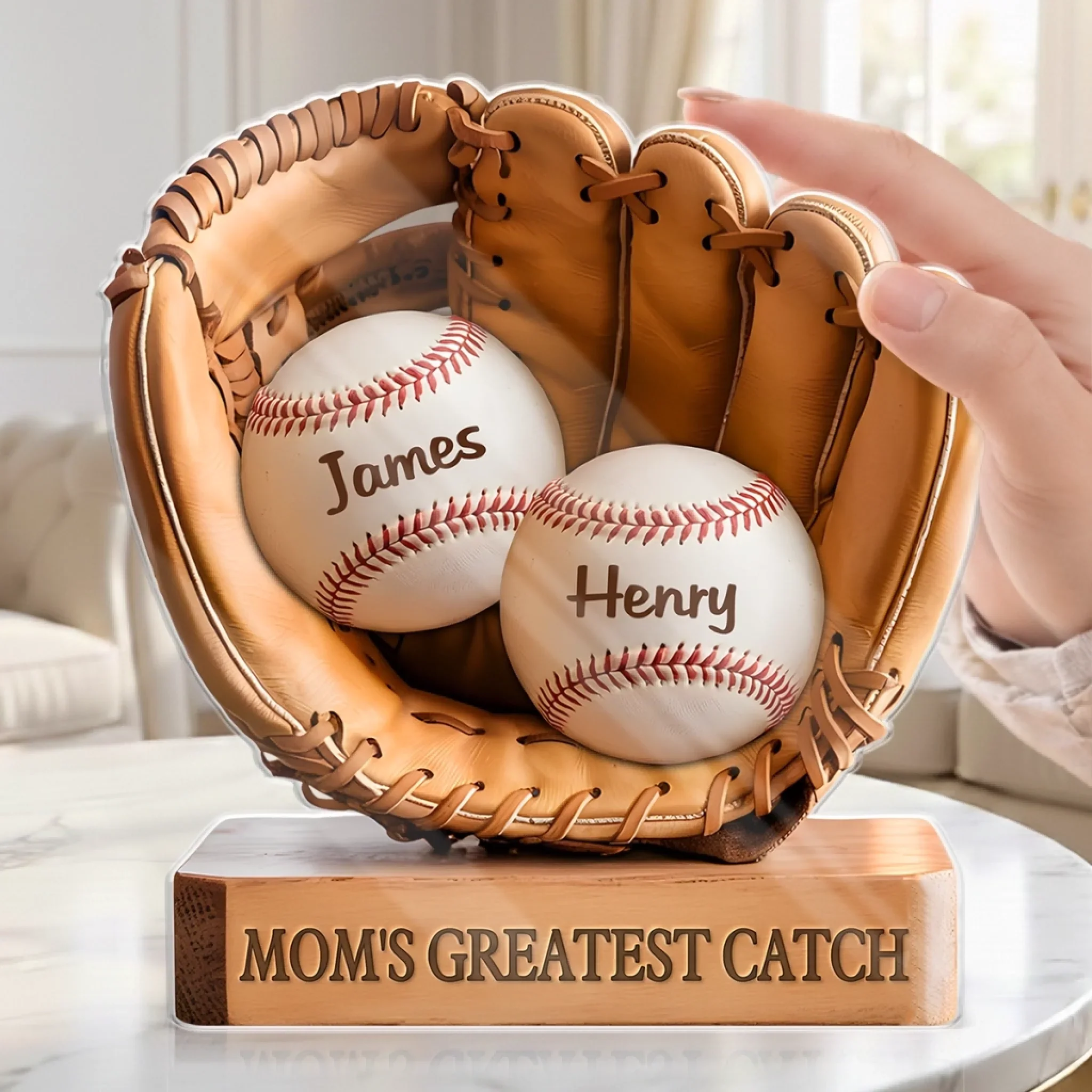 Custom Acrylic Plaque - Personalized Mother's Day, Father's Day Gifts For Mom, Grandma, Dad, Grandpa - From Little League To Lifelong Love - Image 4