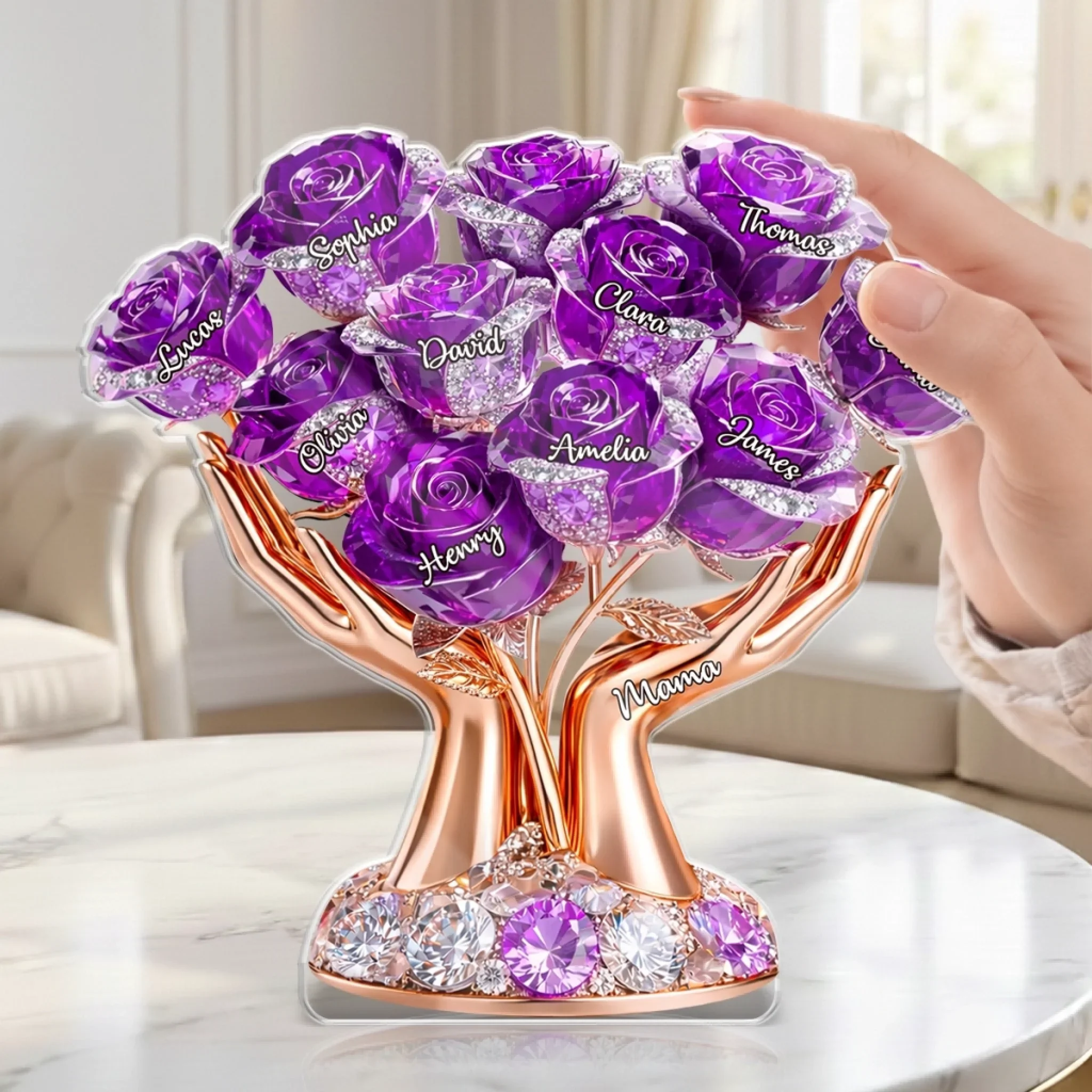Custom Acrylic Plaque - Personalized Mother's Day Gifts For Mom, Grandma - Blessed With The Best Grandma - Image 5