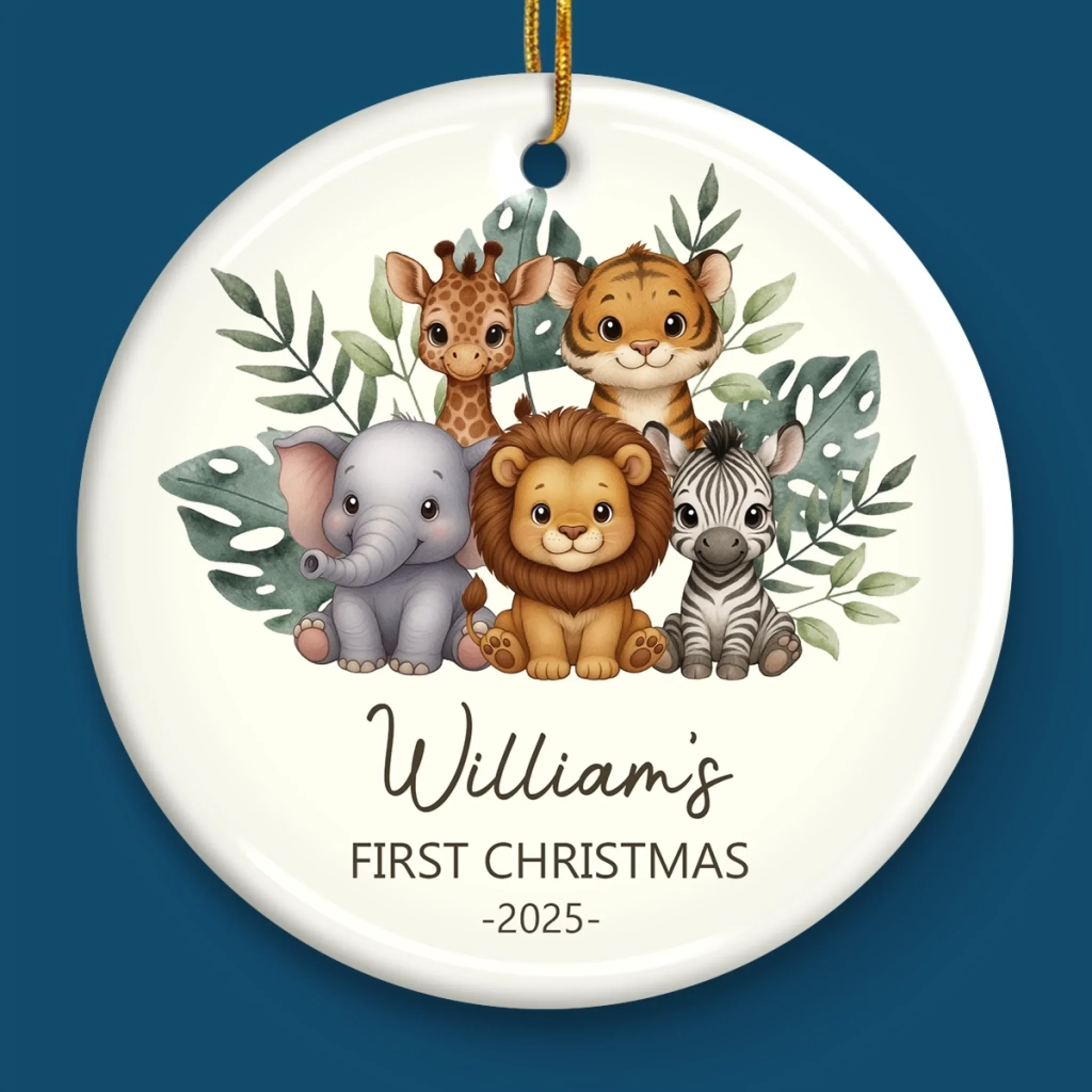 Custom Baby First Christmas Ceramic Ornament - Personalized Christmas Baby Shower, Gender Reveal Gifts For New Moms, New Dads, New Parents - New Life New Joy - Image 4