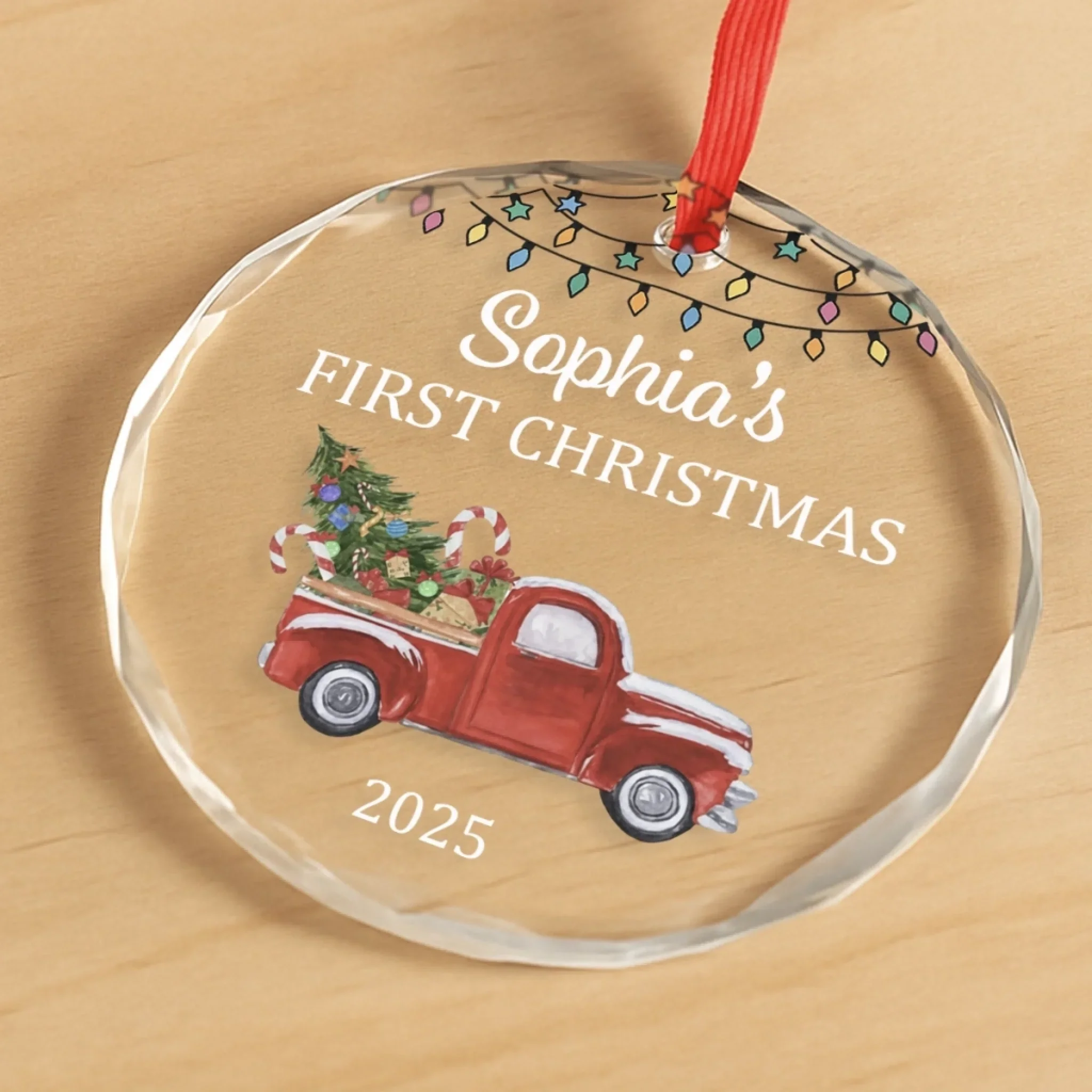 Custom Baby First Christmas Glass Ornament - Personalized Christmas Baby Shower, Gifts For New Moms, New Dads, New Parents - Baby’s Christmas Debut - Image 3