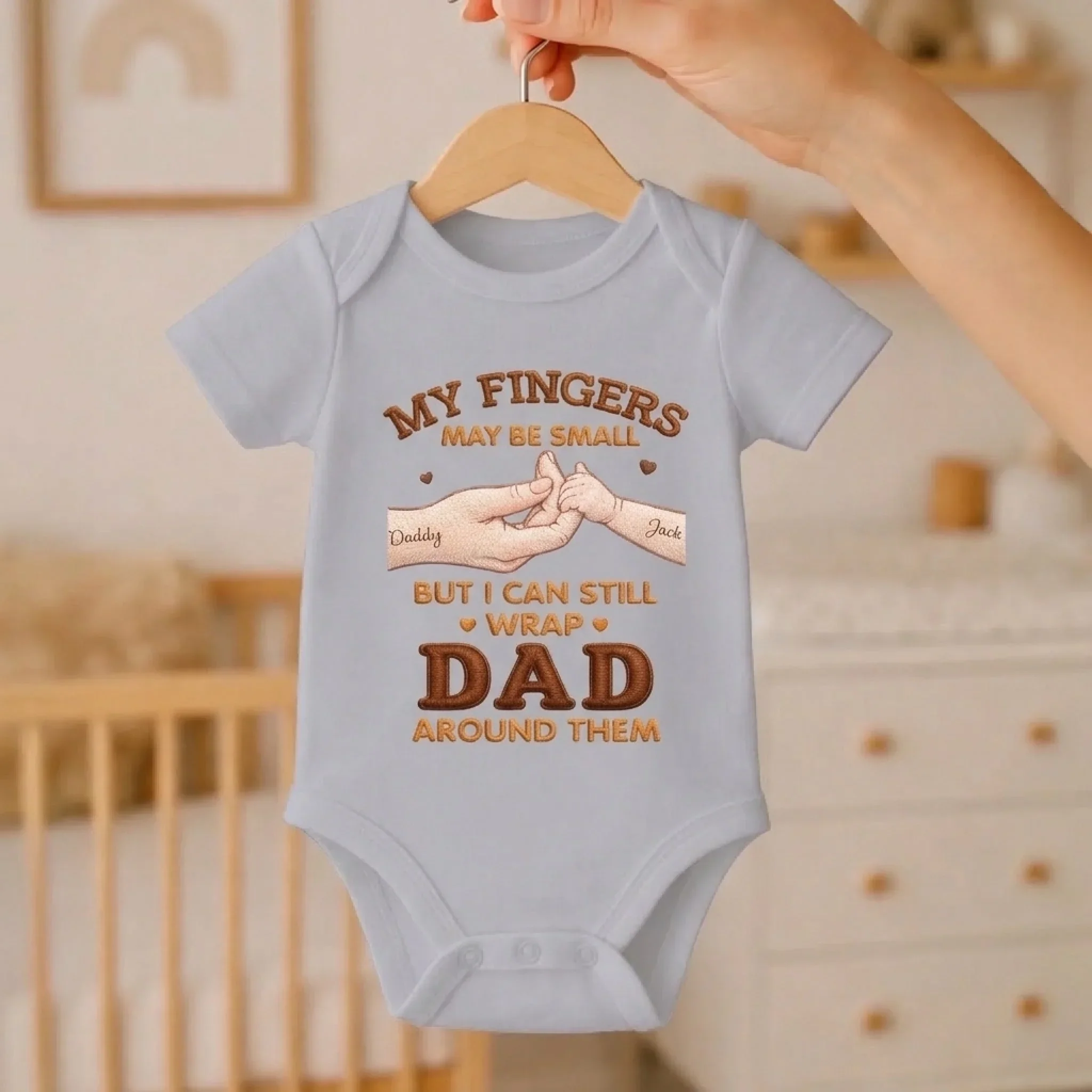 Custom Baby Onesie - Personalized Baby Shower, Gender Reveal Gifts For New Moms, New Dads, New Parents - Tiny But Mighty - Image 5