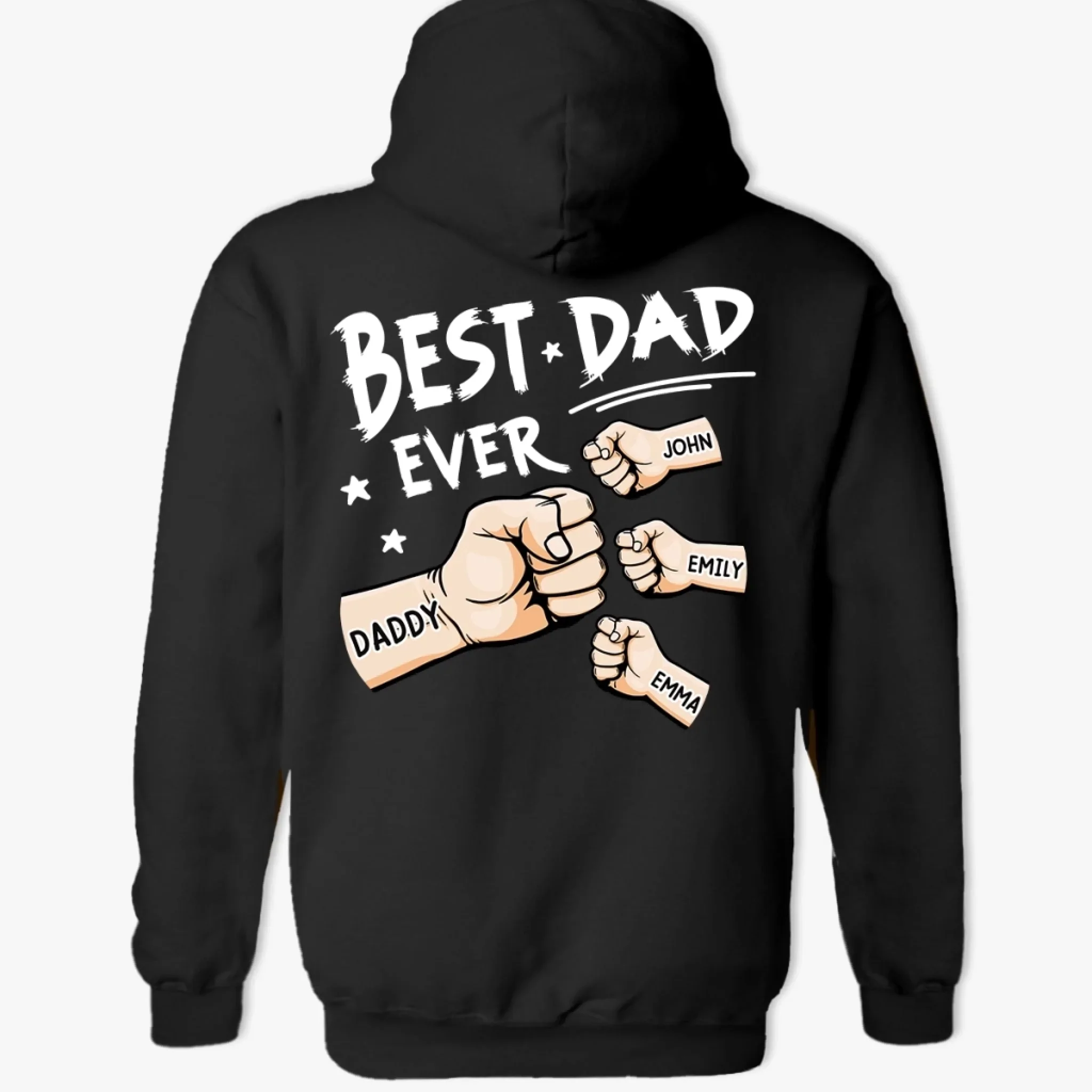 Custom Back Printed Unisex T-shirt, Premium T-shirt, Hoodie - Personalized Birthday Gifts For Dad, Grandpa - You Are My Hero - Image 7