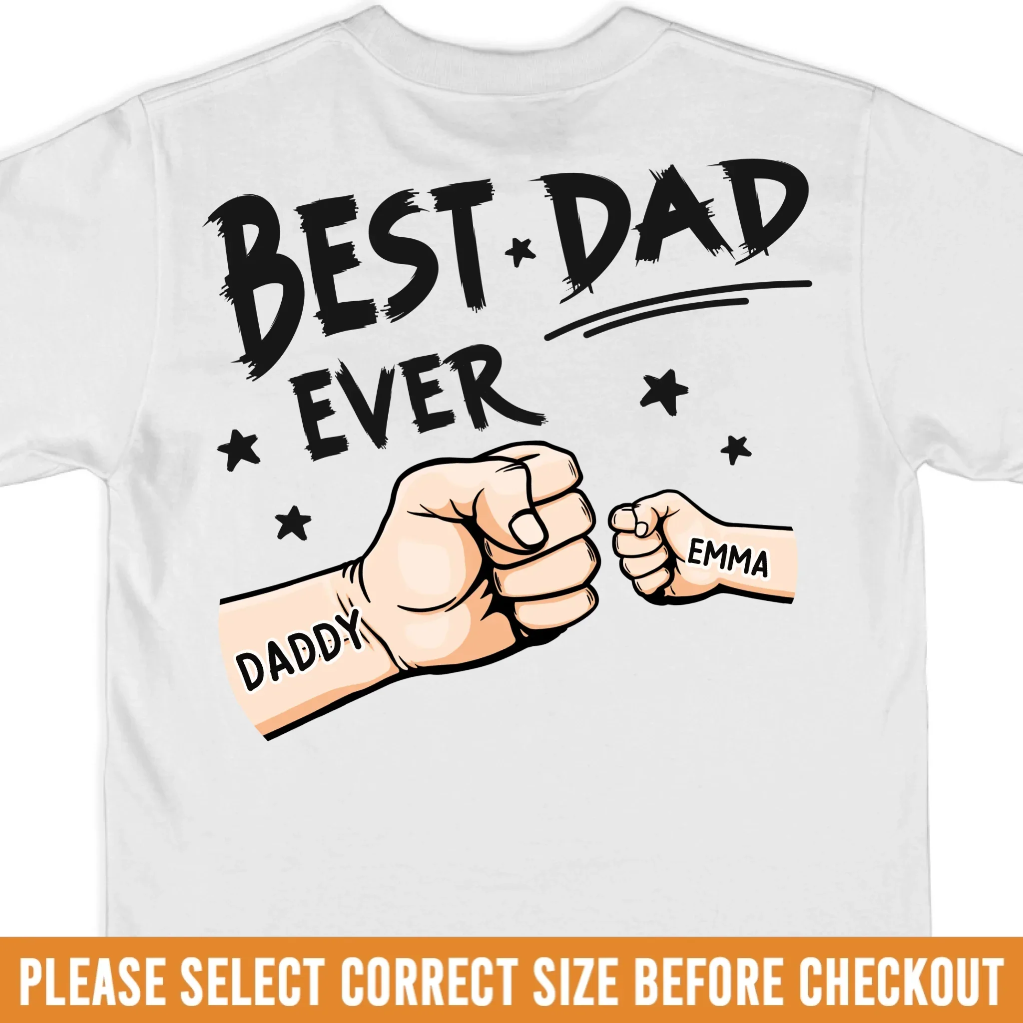 Custom Back Printed Unisex T-shirt, Premium T-shirt, Hoodie - Personalized Birthday Gifts For Dad, Grandpa - You Are My Hero - Image 8