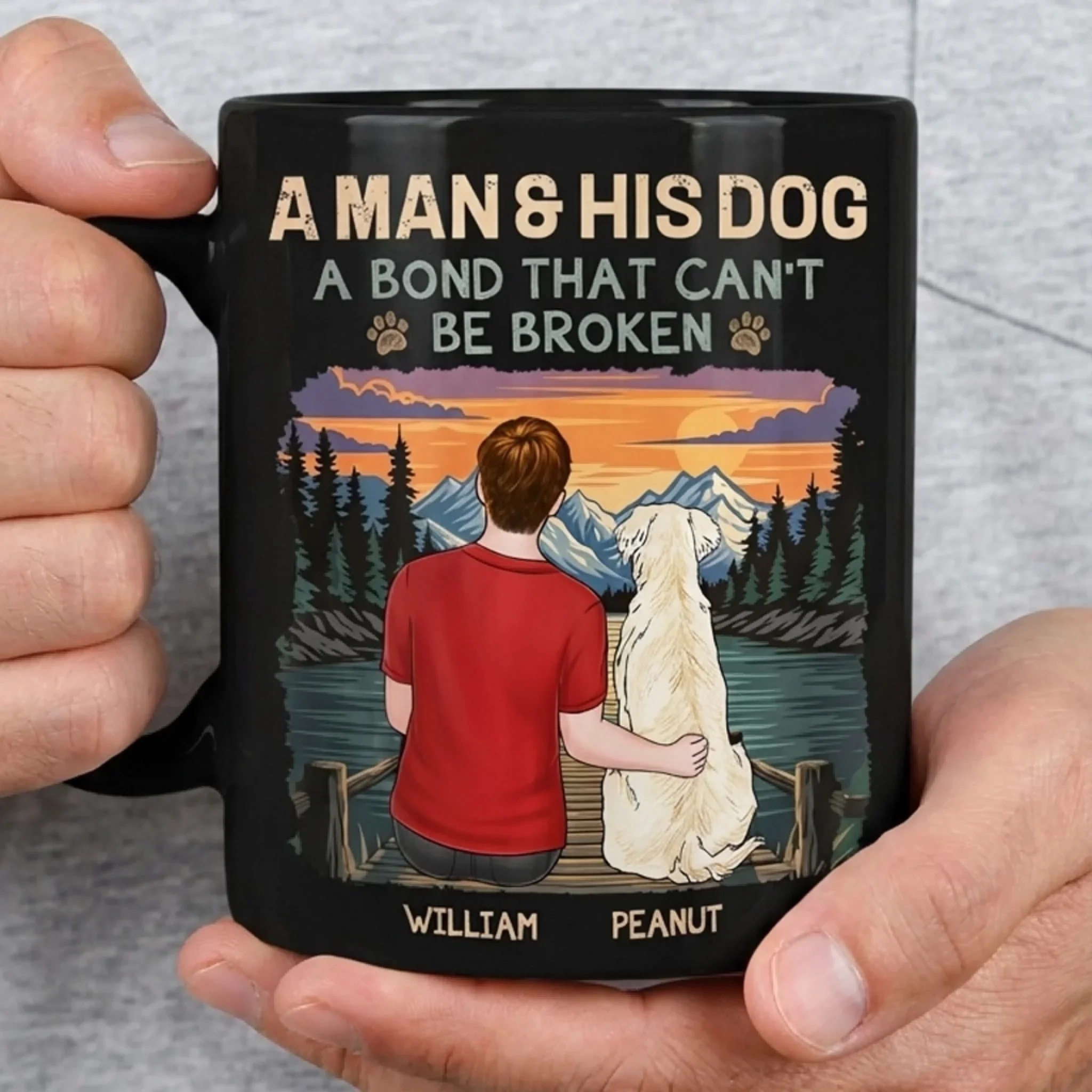 Custom Black Mug - Personalized Birthday Gifts For Dog Lovers, Dog Dad And Mom - Proof Life Needs Dogs - Image 3