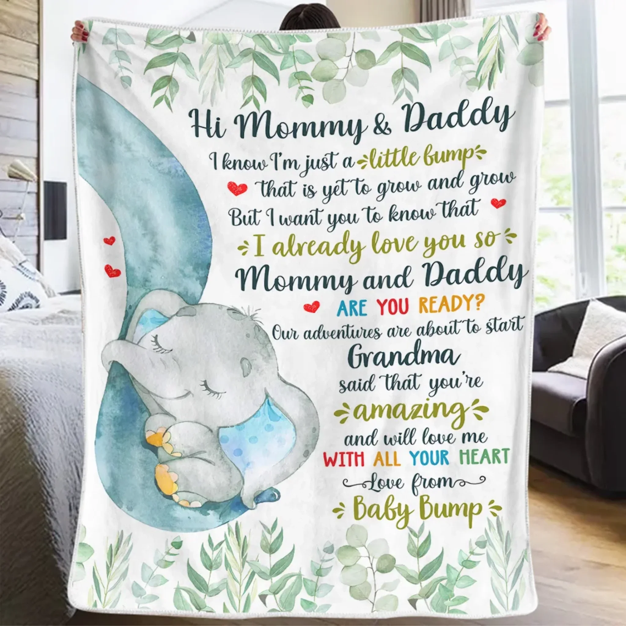 Custom Blanket - Personalized Baby Shower, Gender Reveal Gifts For New Moms, New Dads, New Parents - New Life, New Love, New Journey - Image 5