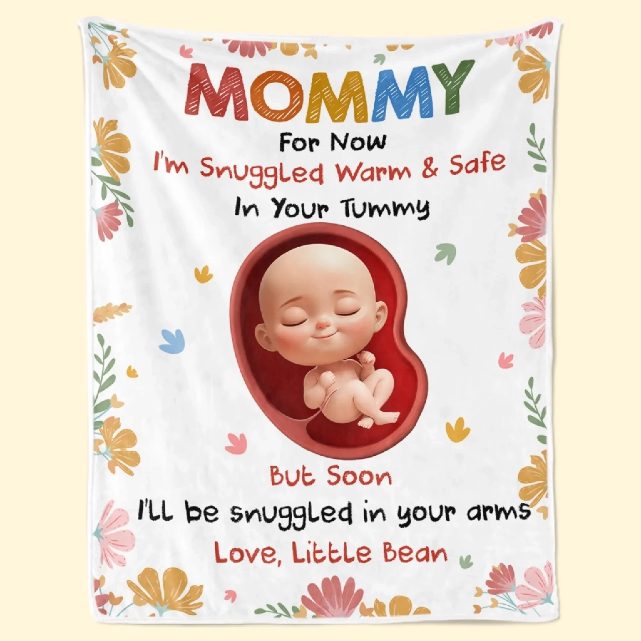 Custom Blanket - Personalized Baby Shower, Gender Reveal Gifts For New Moms, New Dads, New Parents - Snuggled In Your Love, Always - Image 3
