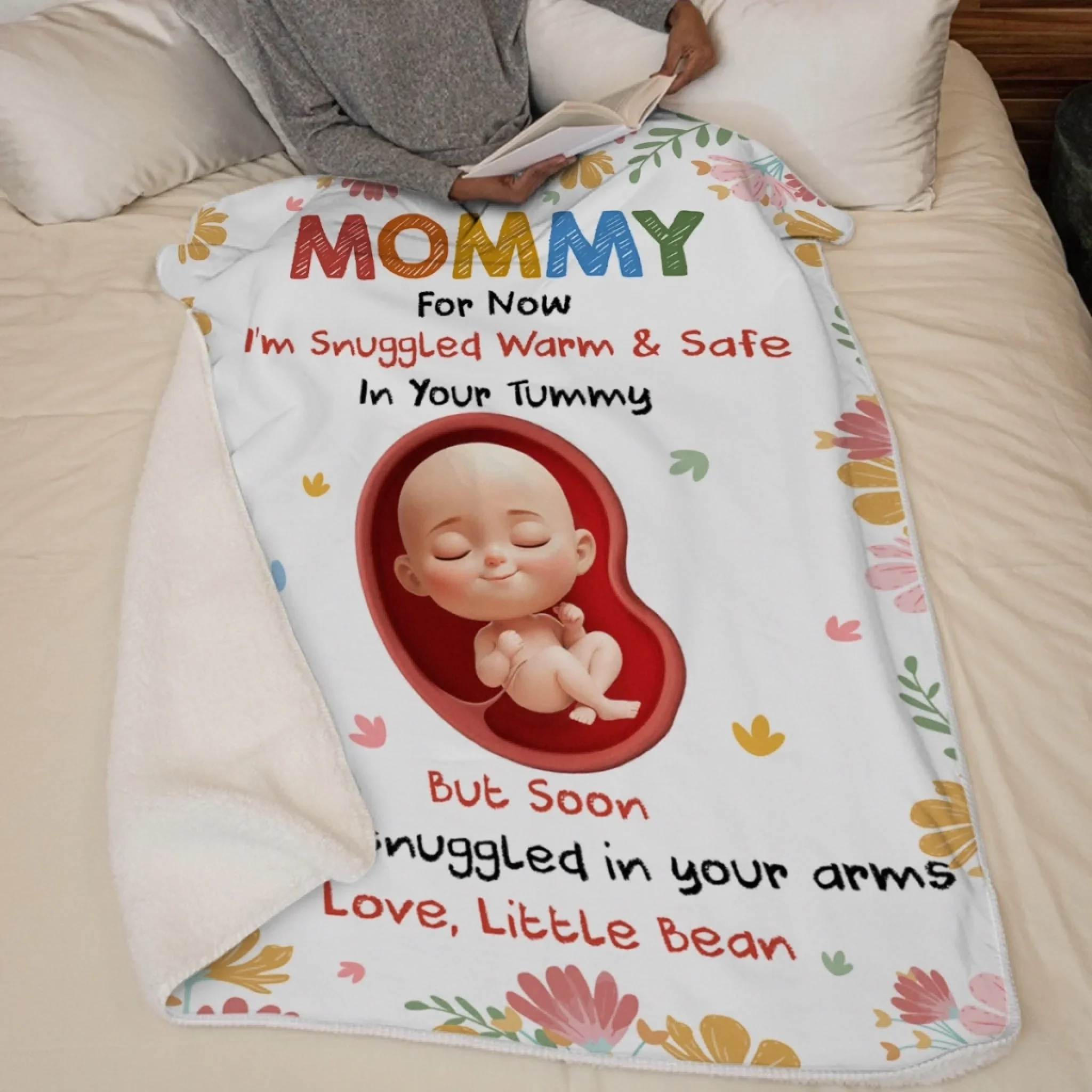 Custom Blanket - Personalized Baby Shower, Gender Reveal Gifts For New Moms, New Dads, New Parents - Snuggled In Your Love, Always - Image 6