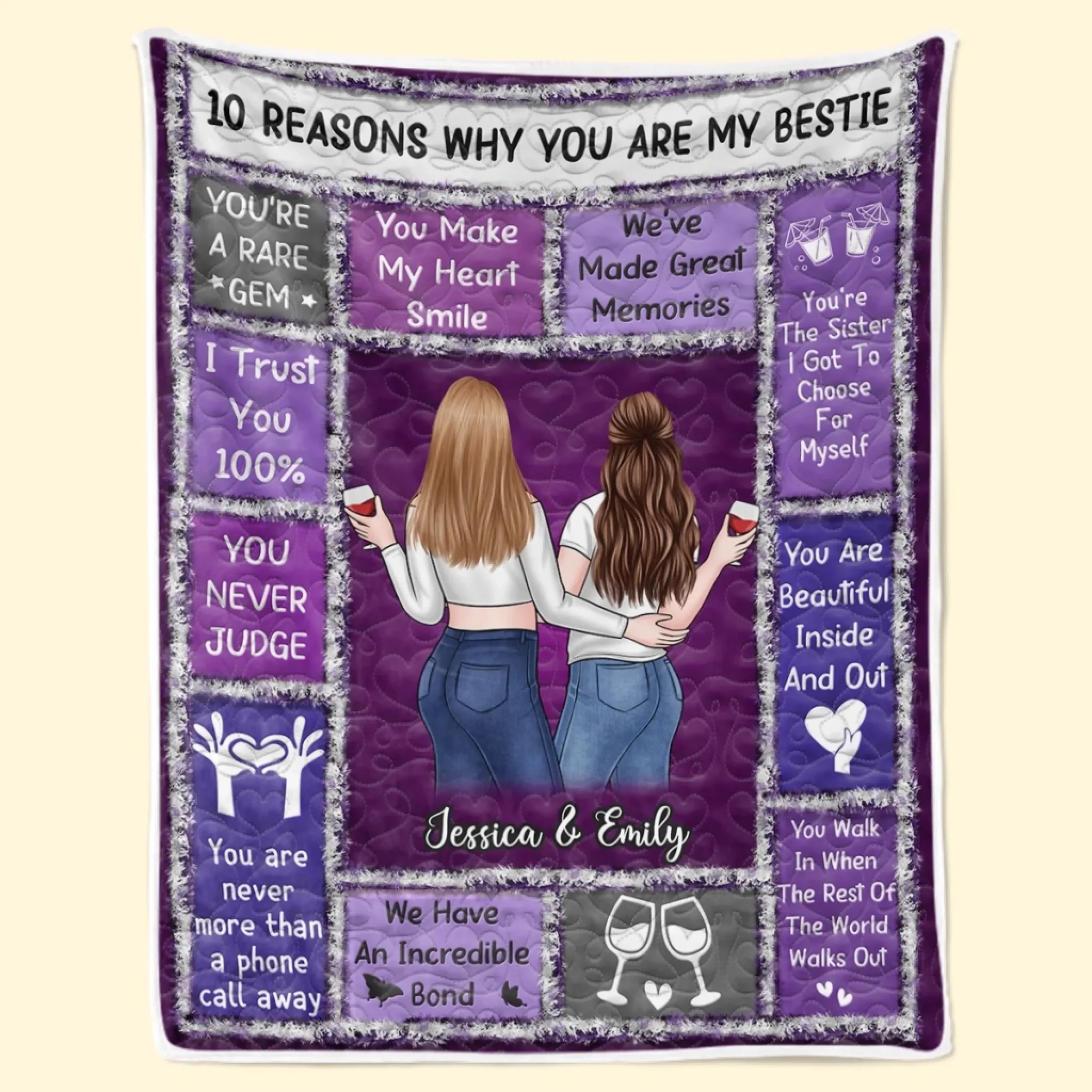 Custom Blanket - Personalized Best Friend Birthday Gifts For Women, Besties, Sisters, BFF - Warmth Of Our Bond - Image 4