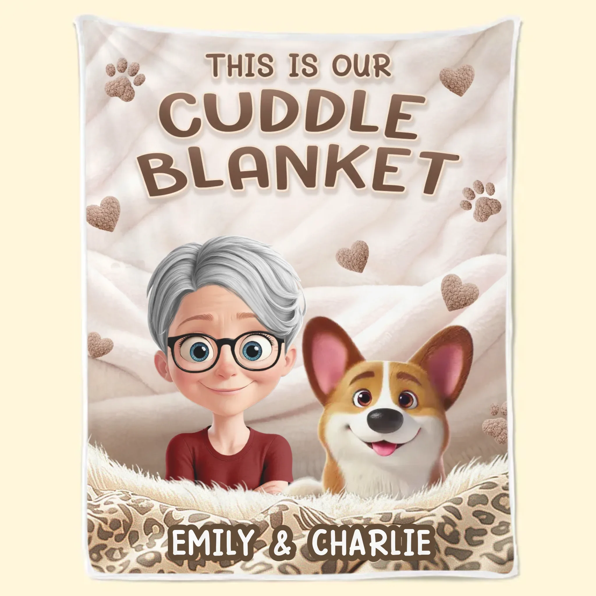 Custom Blanket - Personalized Birthday Gifts For Dog Cat Lovers, Dog Dad And Mom, Cat Owners - Love Without Words - Image 3
