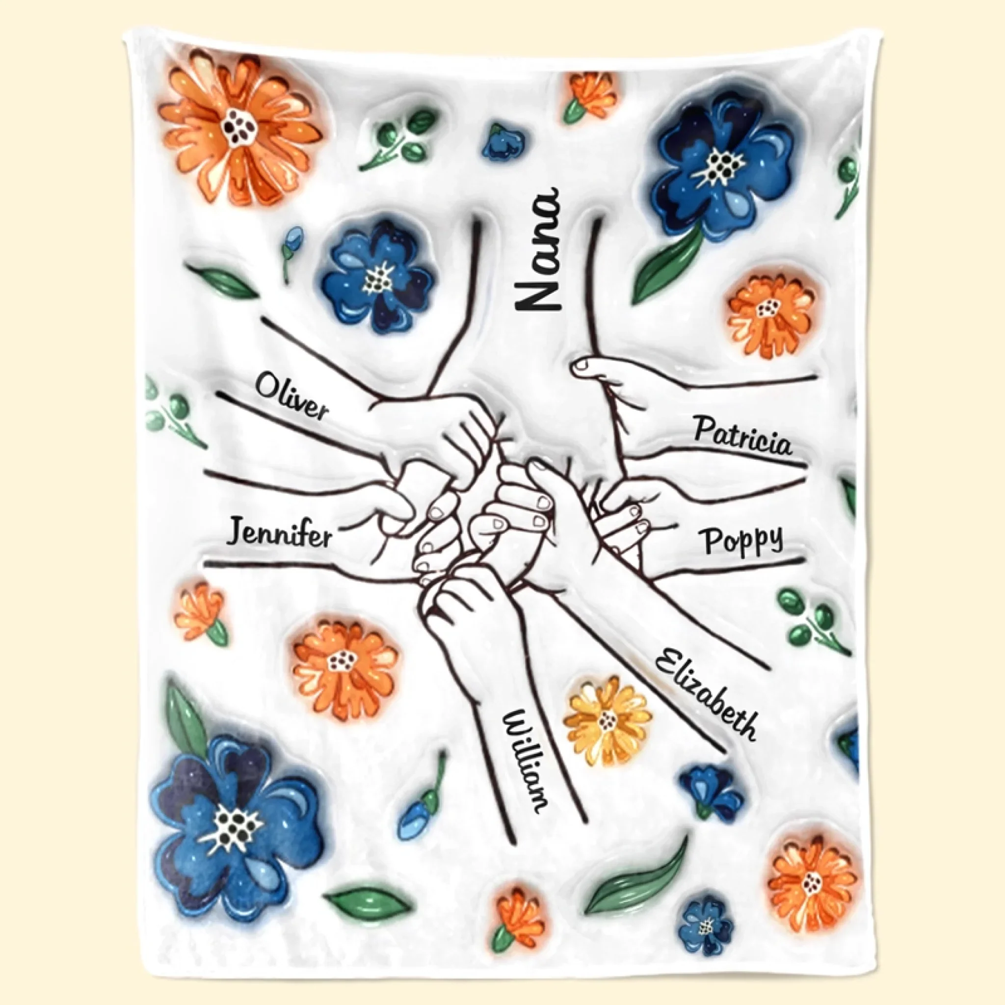 Custom Blanket - Personalized Mother's Day Birthday Gifts For Mom, Grandma - Mommy You Are My Hero - Image 2