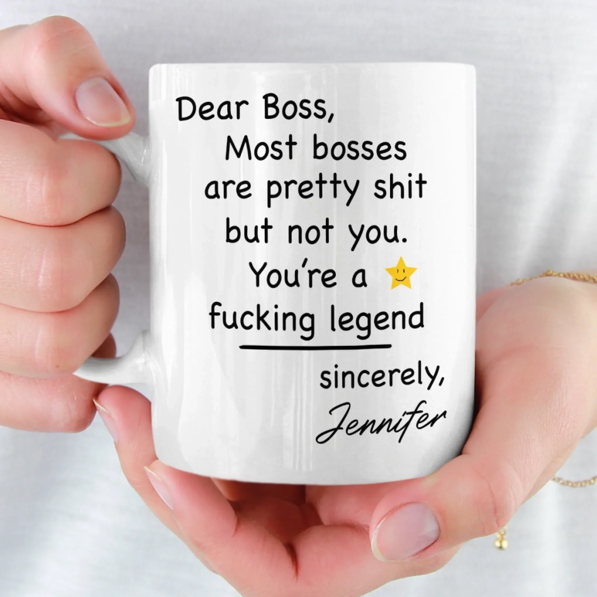 Custom Boss Lady Mug - Personalized Funny Gifts For Coworker, Work Bestie, Boss - Slaying Goals And Taking Names - Image 5