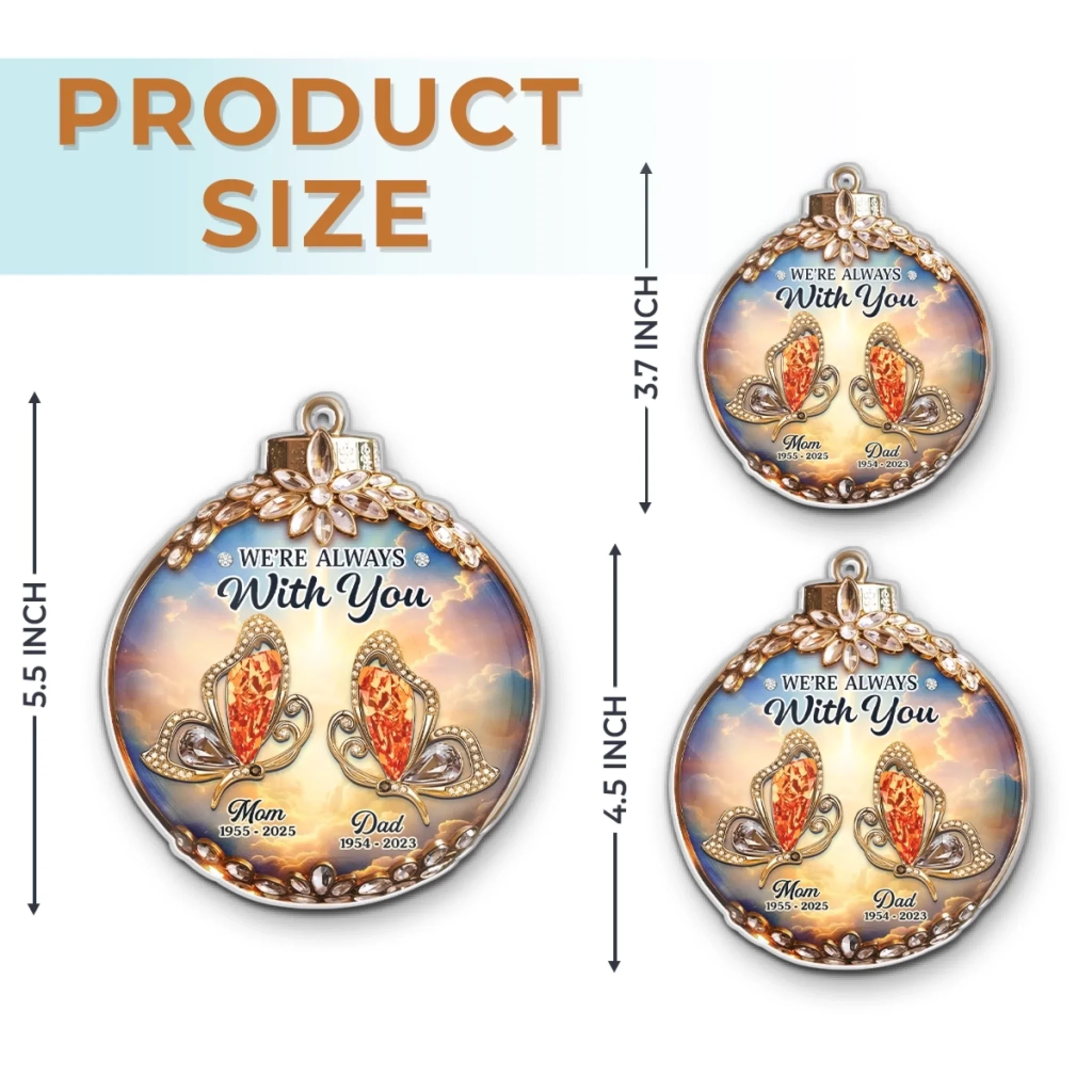 Custom Cardinal Acrylic Ornament - Personalized Christmas Memorial Sympathy Gifts For Loss Of Mom, Dad - Your Love Echoes Through Time - Image 6