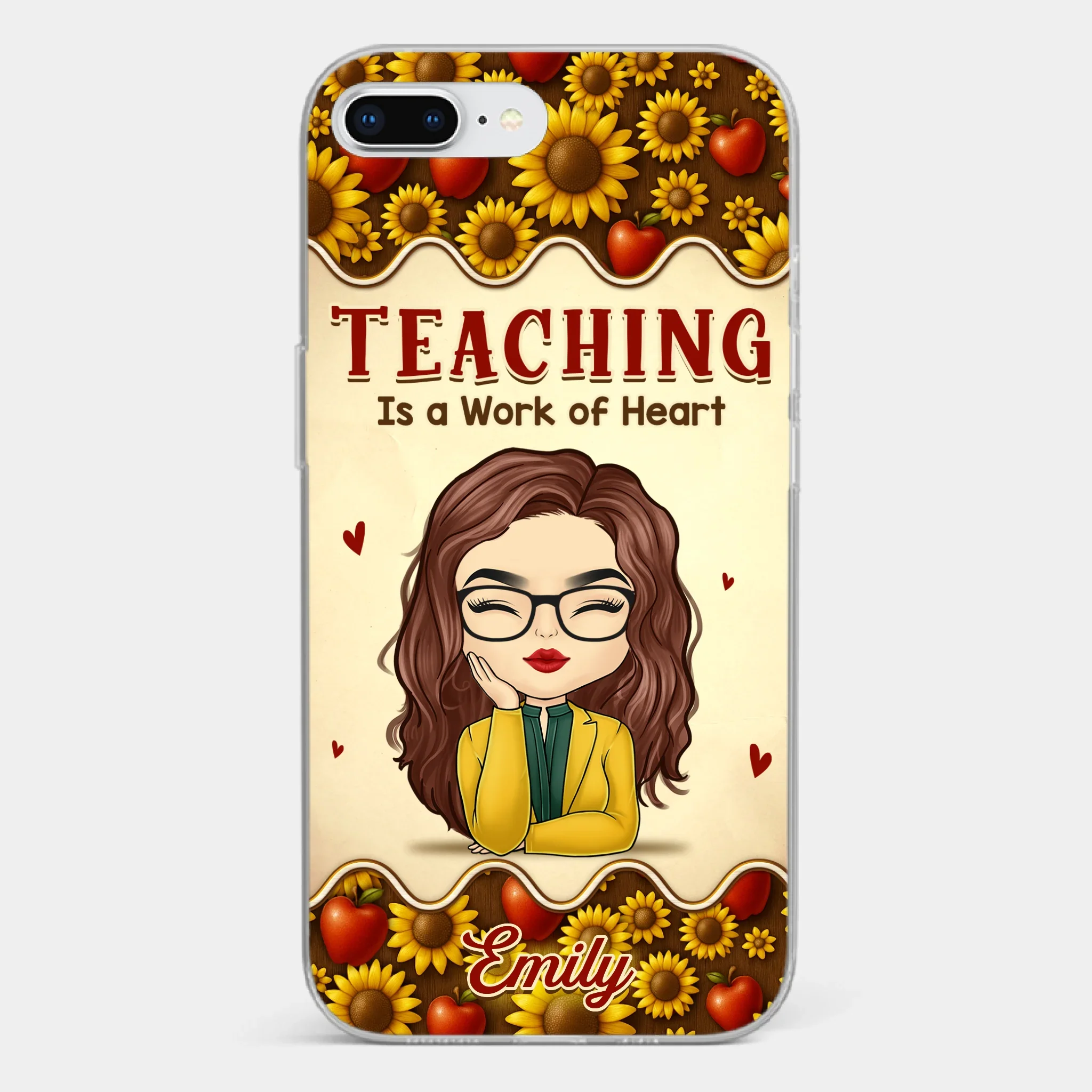 Custom Clear Phone Case - Personalized Birthday Gifts For Teachers - Teachers Make Magic Happen - Image 4