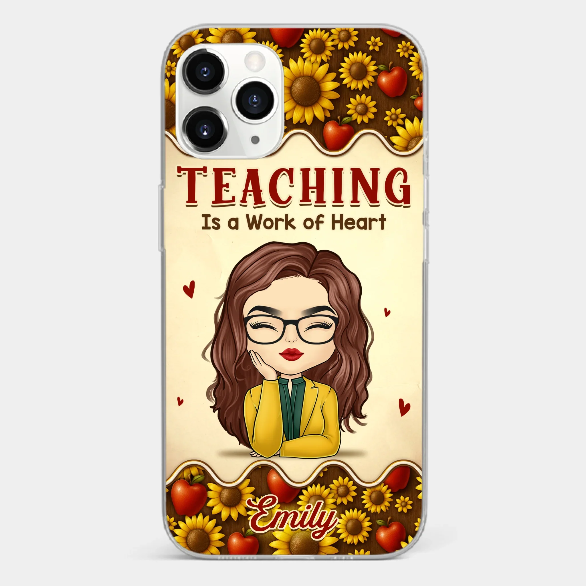 Custom Clear Phone Case - Personalized Birthday Gifts For Teachers - Teachers Make Magic Happen - Image 7