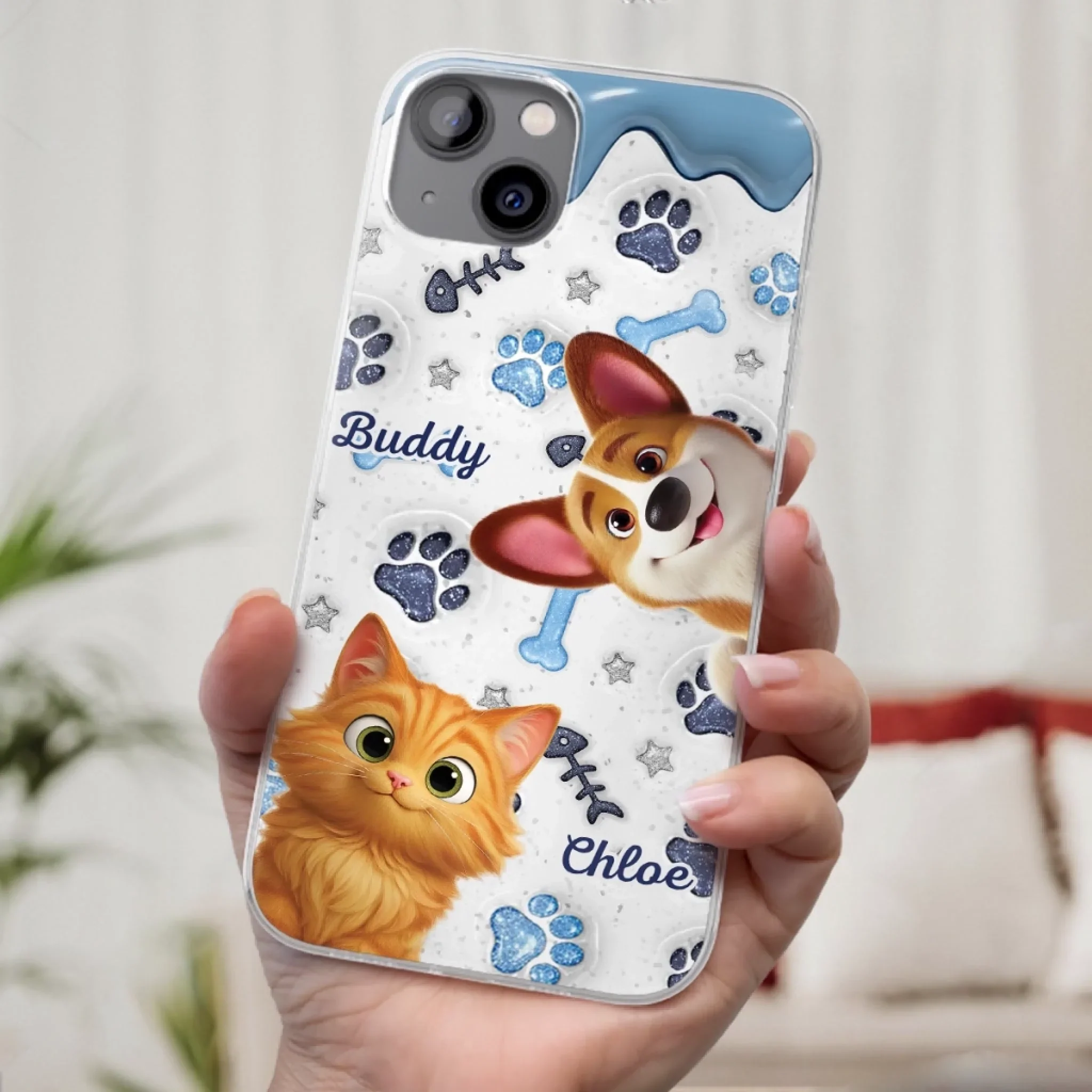 Custom Clear Phone Case - Personalized Christmas Birthday Gifts For Dog Cat Lovers, Dog Dad And Mom, Cat Owners - Pets Turn Houses Into Homes - Image 33