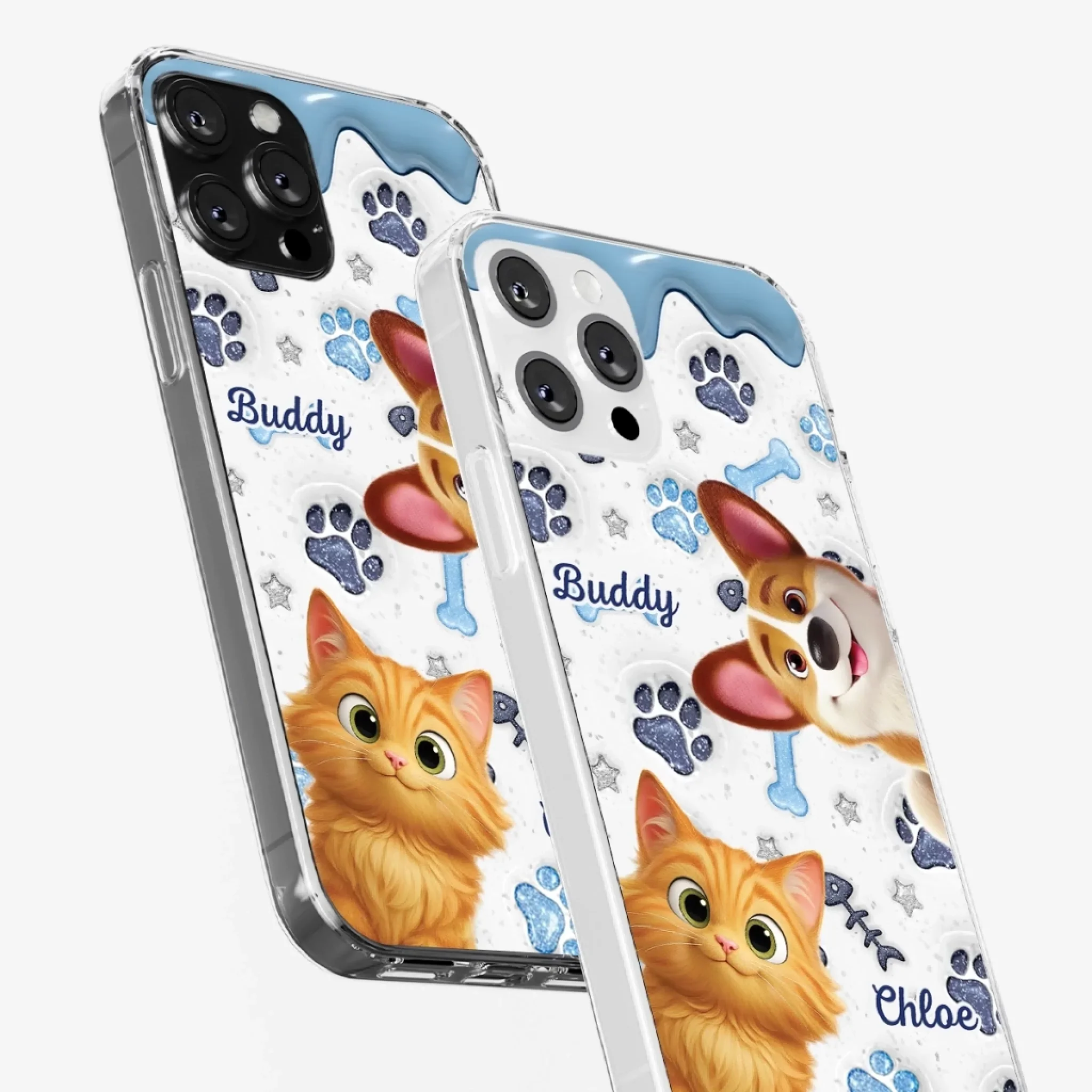 Custom Clear Phone Case - Personalized Christmas Birthday Gifts For Dog Cat Lovers, Dog Dad And Mom, Cat Owners - Pets Turn Houses Into Homes - Image 35
