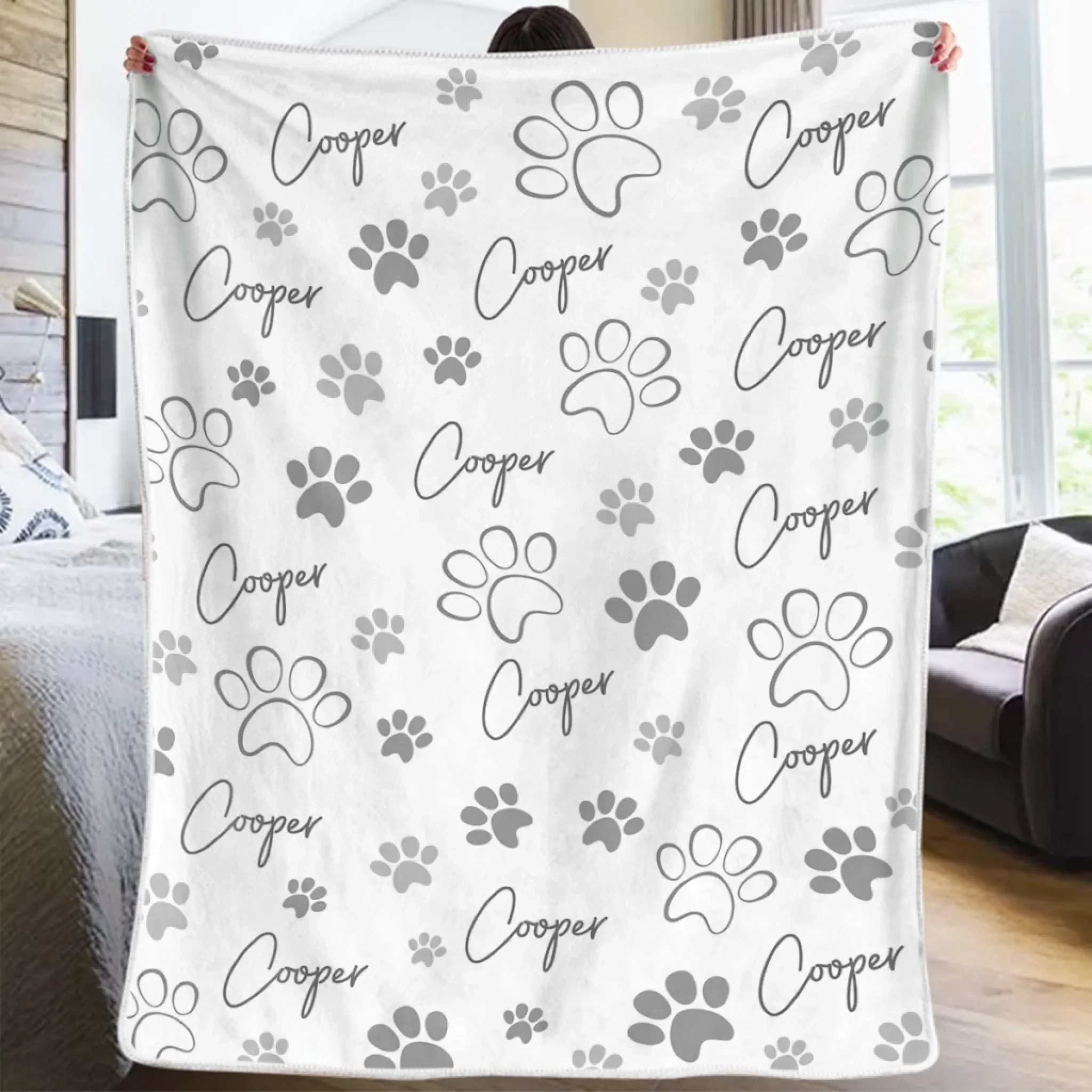Custom Dog & Cat Blanket - Personalized Birthday Gifts For Dog Cat Lovers, Dog Dad And Mom, Cat Owners - Happy Nap Hours - Image 5