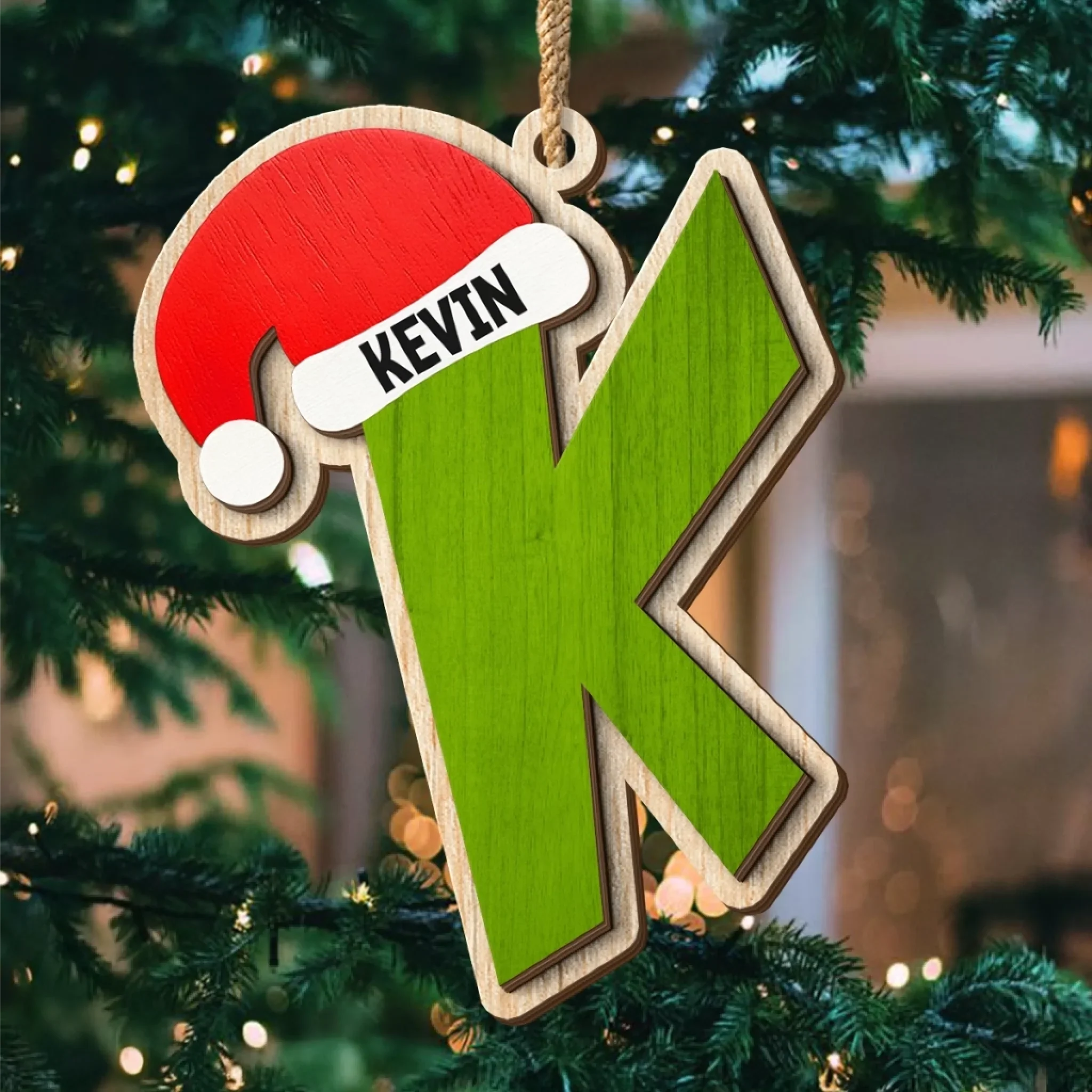 Custom Double Layer Wooden Ornament - Personalized Christmas Birthday Gifts For Mom, Dad, Brother, Sister, Kids - Family Moments Warm The Heart - Image 3