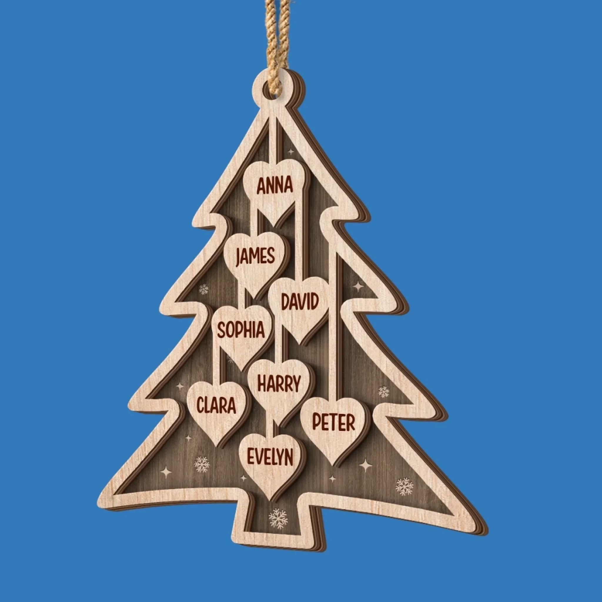 Custom Double Layer Wooden Ornament - Personalized Christmas Birthday Gifts For Mom, Dad, Brother, Sister, Kids - The Best Is Yet To Come - Image 5