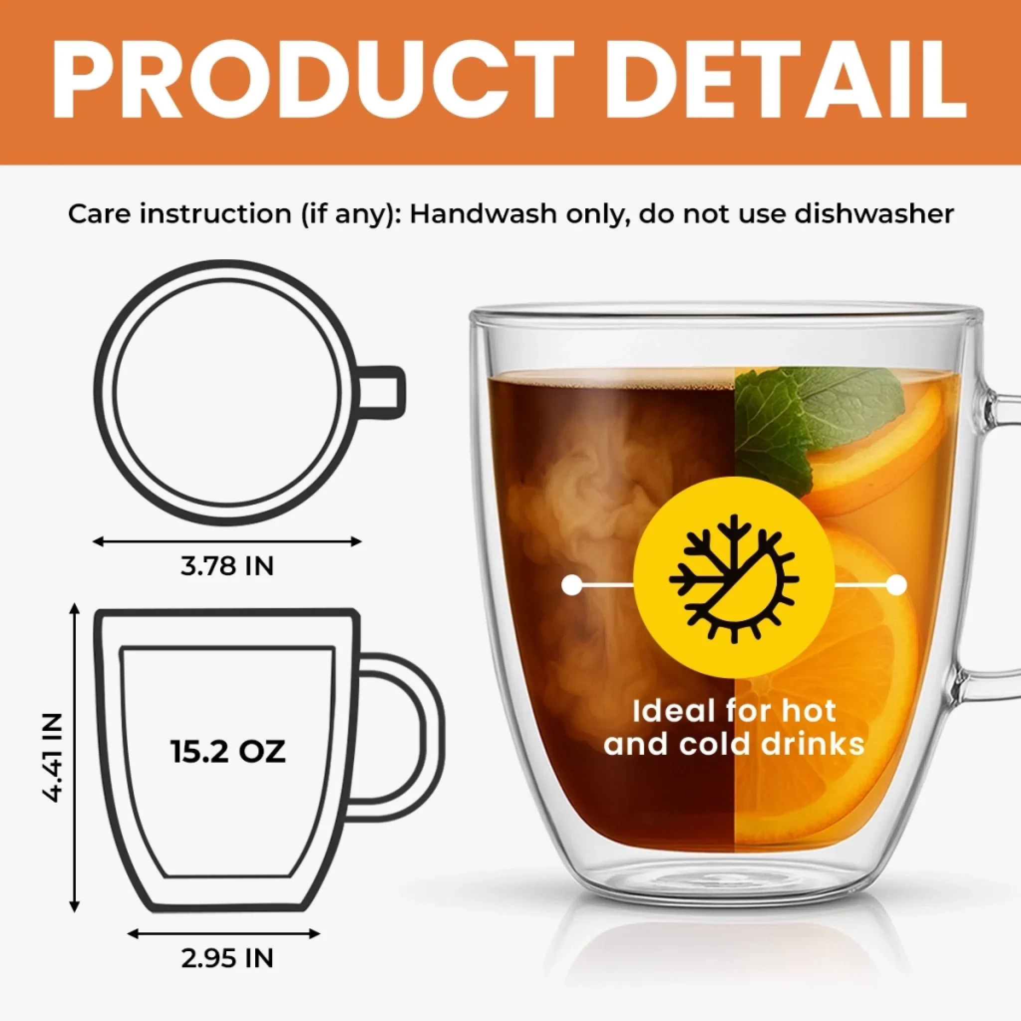 Custom Double Wall Glass Mug - Personalized Best Friend Birthday Gifts For Women - It Takes A Long Time To Grow An Old Friend - Image 6