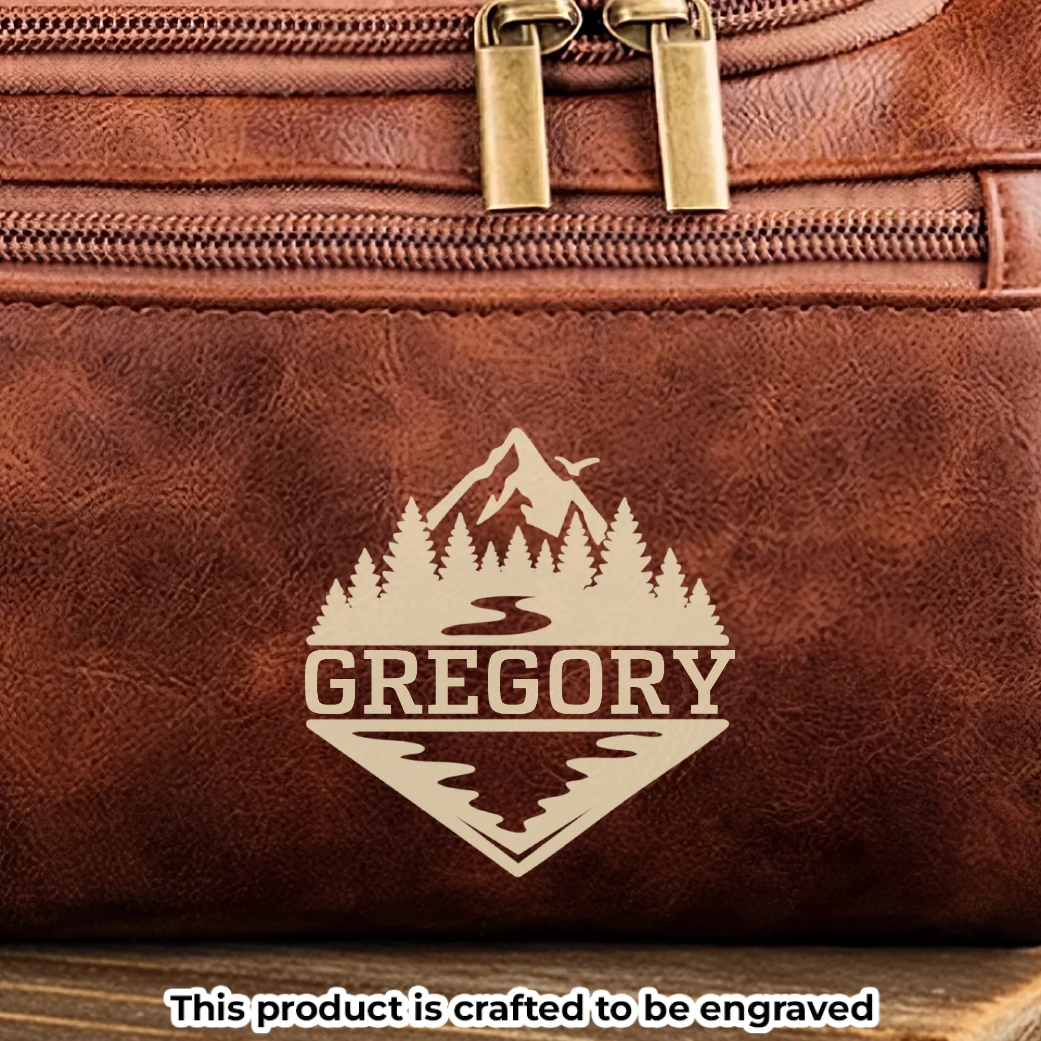Custom Engraved Leather Toiletry Bag - Personalized Christmas Birthday Camping Gifts For Campers - Built To Last Every Journey - Image 3
